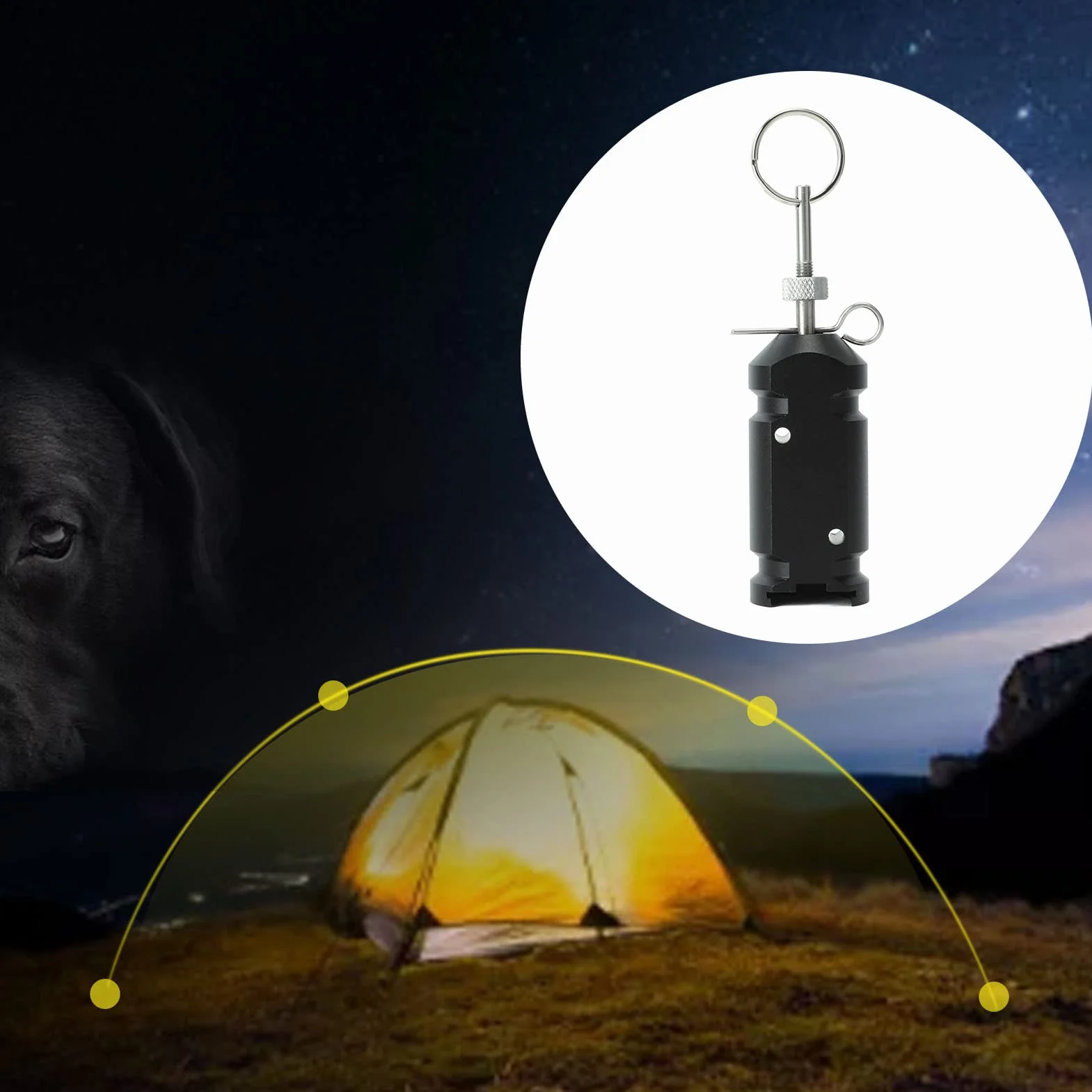 Alarma de Viaje Perimetral, 4,5 V, Dispositivo de Alarma de Cable de Viaje para Acampar, Gatillo de Cable de Viaje, Alarma de Cable de Viaje Al Aire Libre con Práctico y