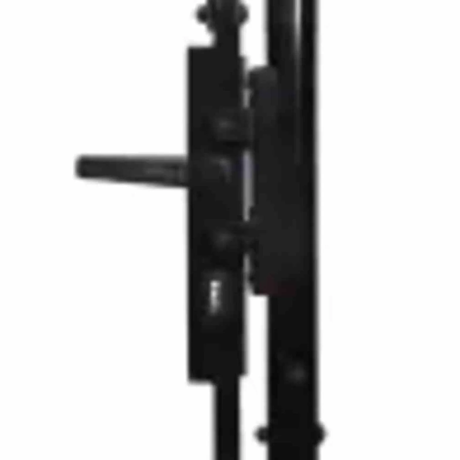 Festnight Cancela de Valla Doble Puerta con Puntas Acero Puerta Jardin Metalica Vallas para Jardin Negro 3x1,25 m