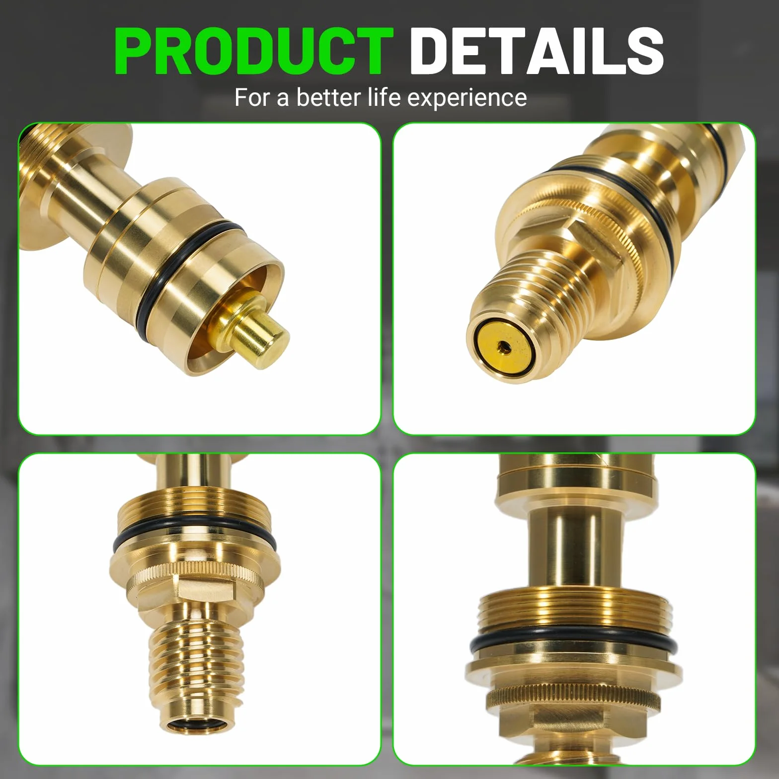 LEAPTREND 47310000 - Termoelemento cromado universal de latón de 3/4 pulgadas, apto para válvula termostática Grohe de cartucho de parafina de ducha, piezas de reparación y sistemas termostáticos
