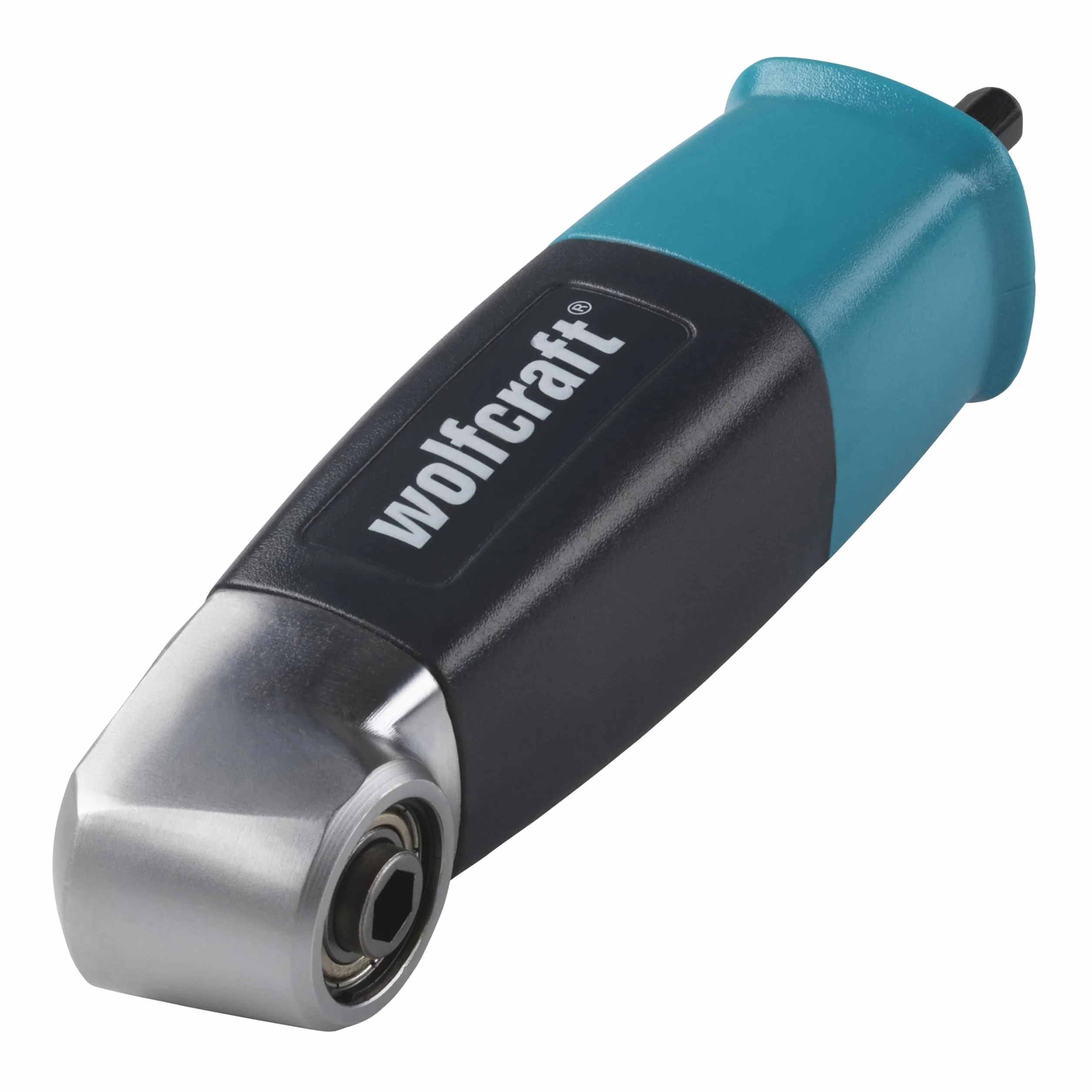 wolfcraft Atornillador angular I 4688000 I Para taladrar y atornillar de forma sencilla en un ángulo de 90° I Accesorio para superficies estrechas o rincones sin espacio