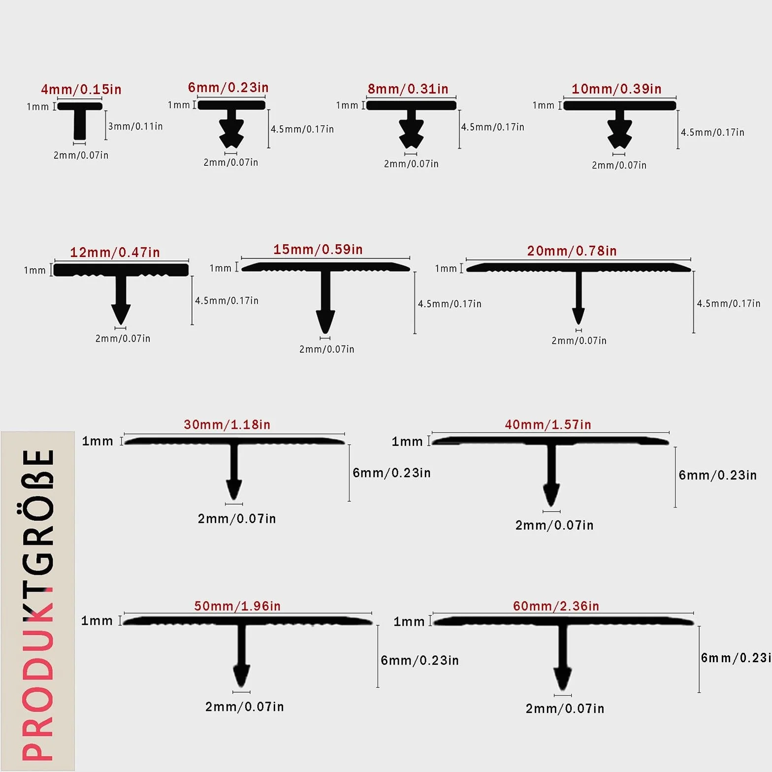 Perfil De Transición En T Para Suelos Laminados Y Parquet, Umbral De Puerta 100cm, Paquete De 3, Riel Sin Juntas Para Transición De Suelos, Borde De Puerta Y Umbrales(High-End-Grau,Breite: 12m
