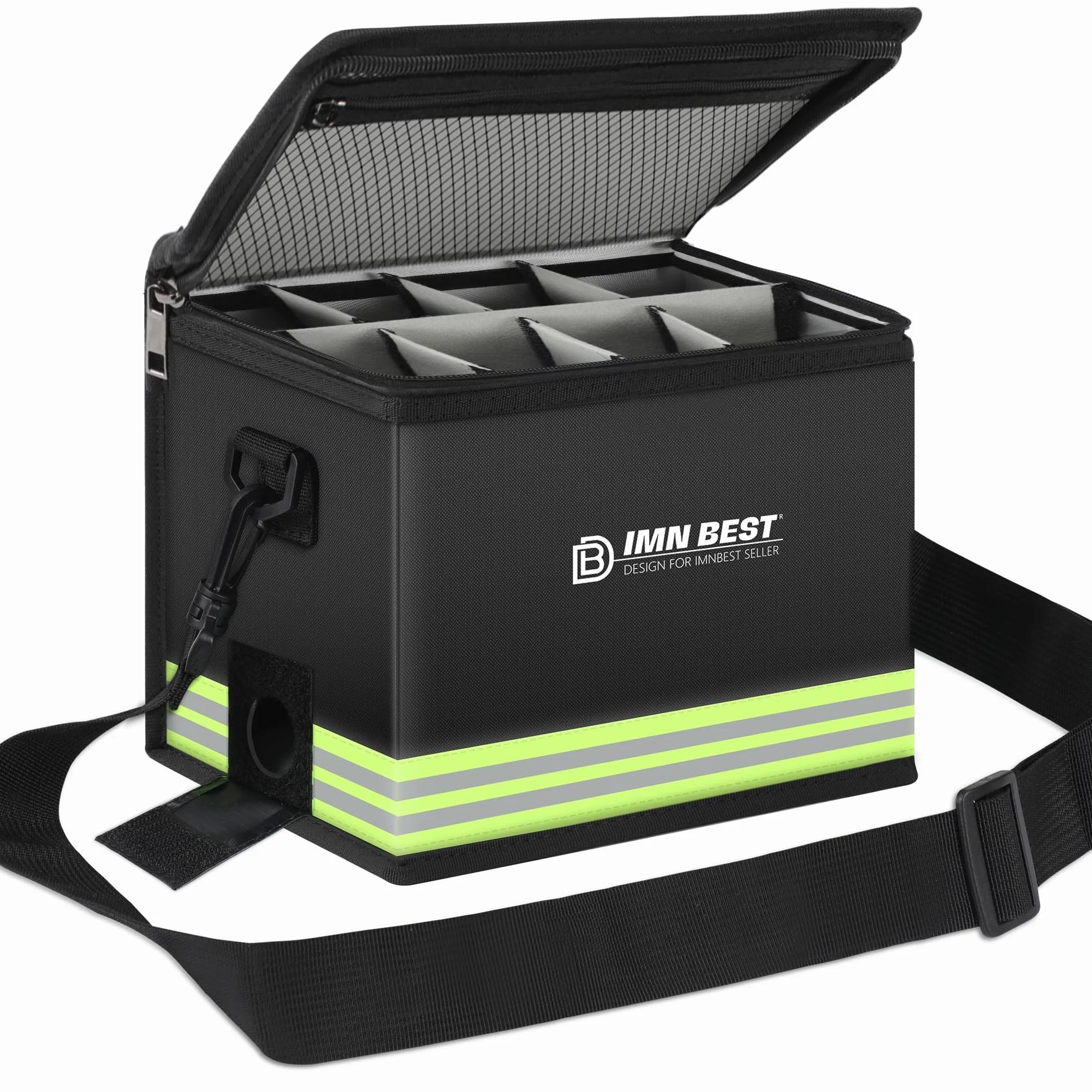 Bolsas de seguridad para baterías de litio Bolsas de seguridad ignífugas y antideflagrantes Ranuras de almacenamiento ajustables de gran capacidad para guardar y proteger baterías de litio