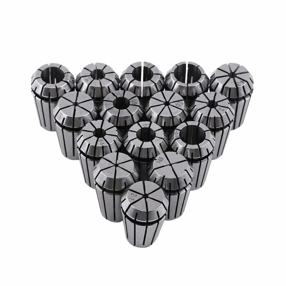 ER20 Collet Set, 15pcs Spring Collet Set Chuck Collet para herramienta de torno de fresado de grabado CNC 1-13mm