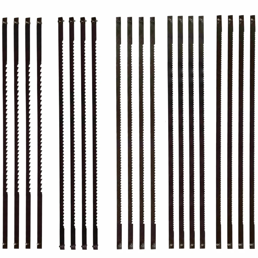 20pcs Hoja de Sierra de Calar de Corte Fino con Pasador 10/14/18/21/24 Dientes para Carpintería