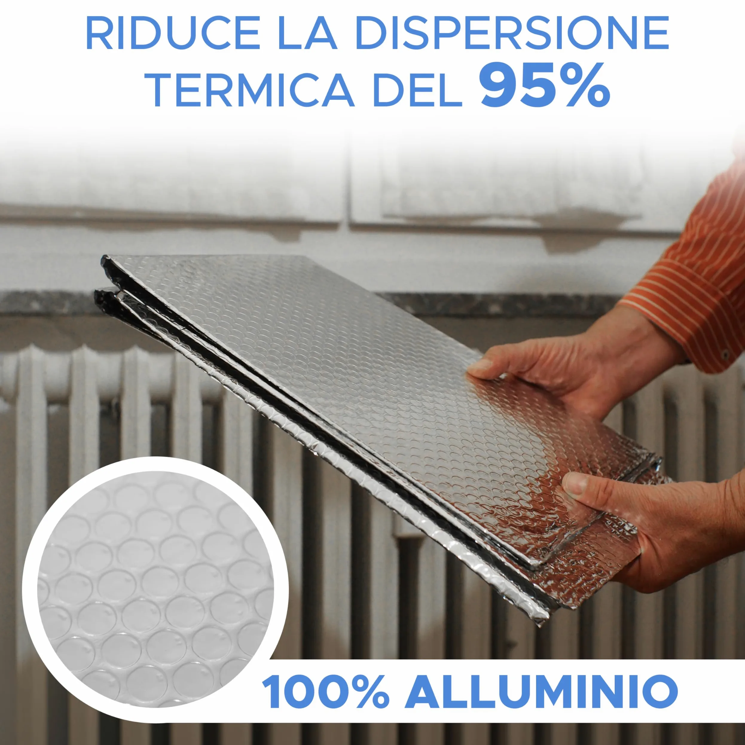 Paneles reflectantes para radiadores que reducen la pérdida de calor en casa, 3 hojas de 120 x 60 cm y 18 adhesivos 3M para montaje en pared
