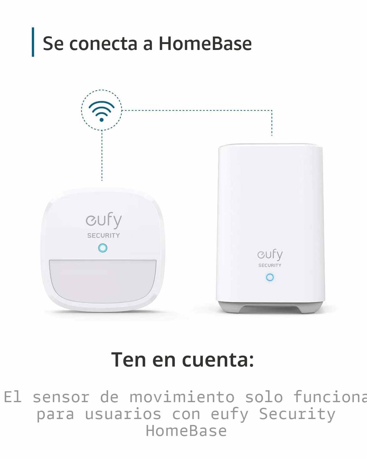 eufy Security Sensor de Movimiento Home Alarm System, 100° Campo de visión, 9m Alcance, 2 años Batería, Sensibilidad Ajustable