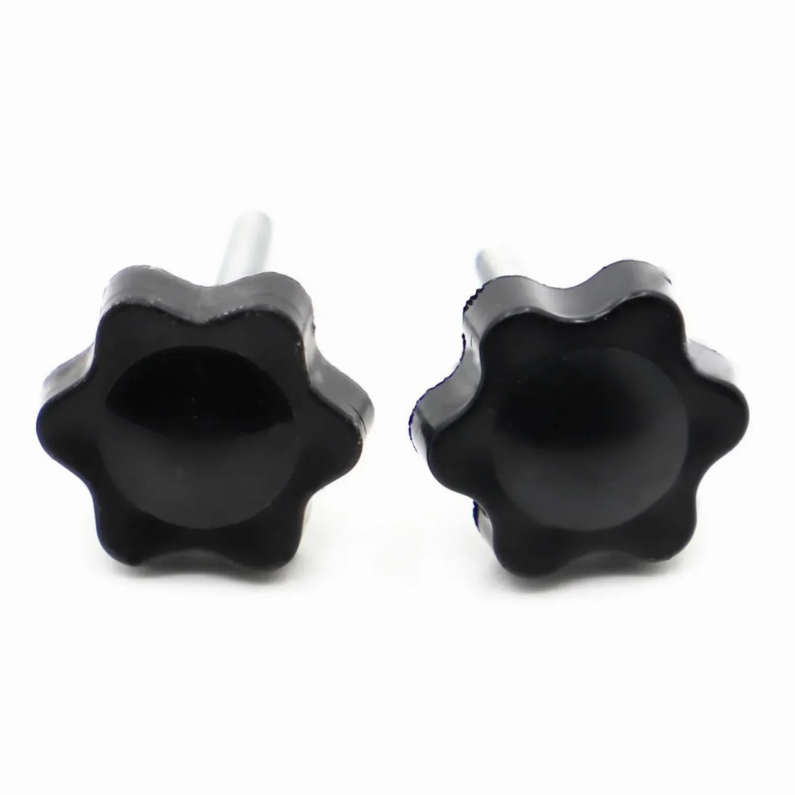 Tuercas de Agarre de Perilla Moleteada Tornillo con mango de plástico M4 M5 M6 M8 M10 M12, perno apriete manual, tuercas en forma estrella, perilla acero al carbono(40mm,M8 2pcs)