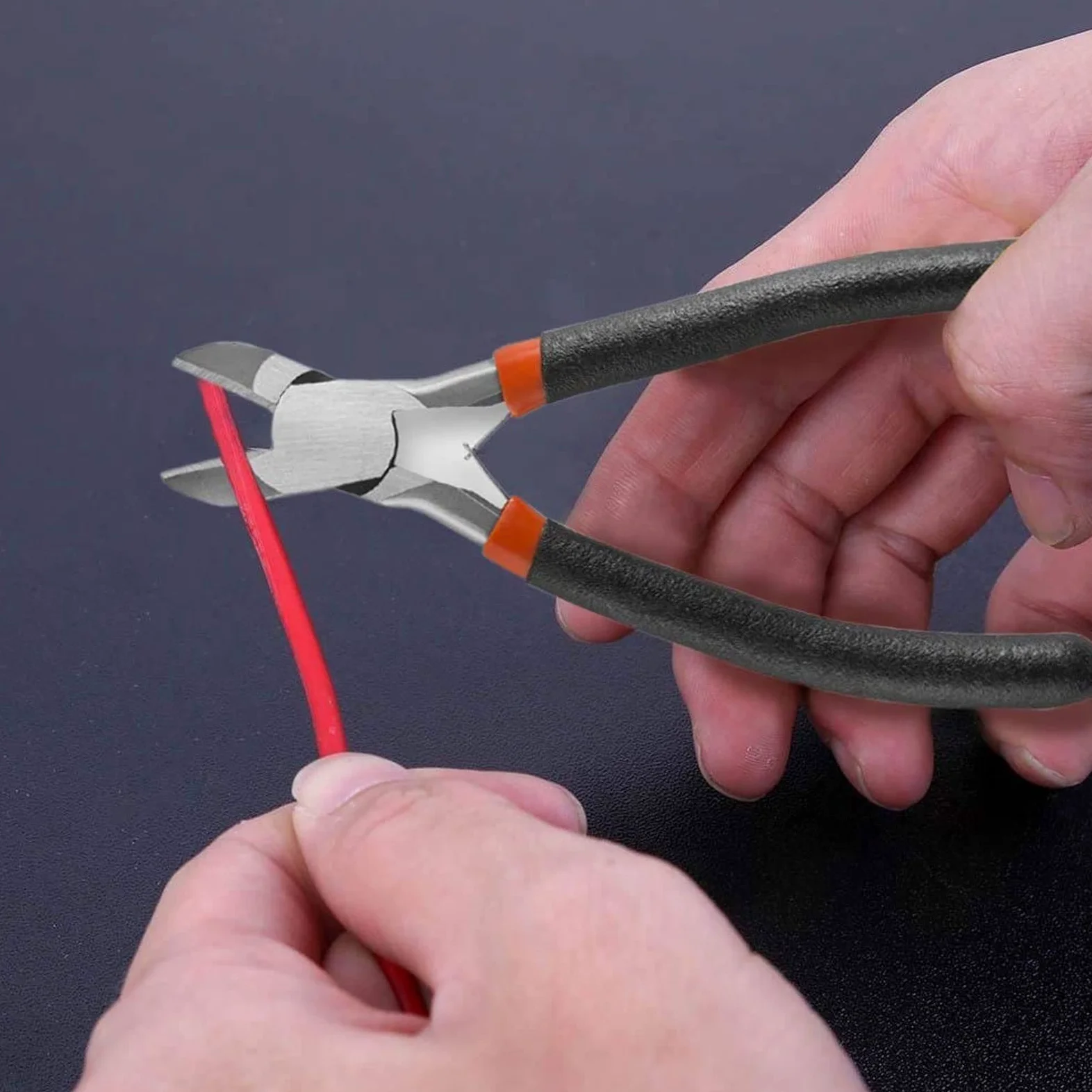 JINGYAN Alicates universales 1pc Electronic Tongs Diagonal Side Cutting Pincers Cable Wire Cutter Repair Precision Pliers Set Clamp(Yellow)