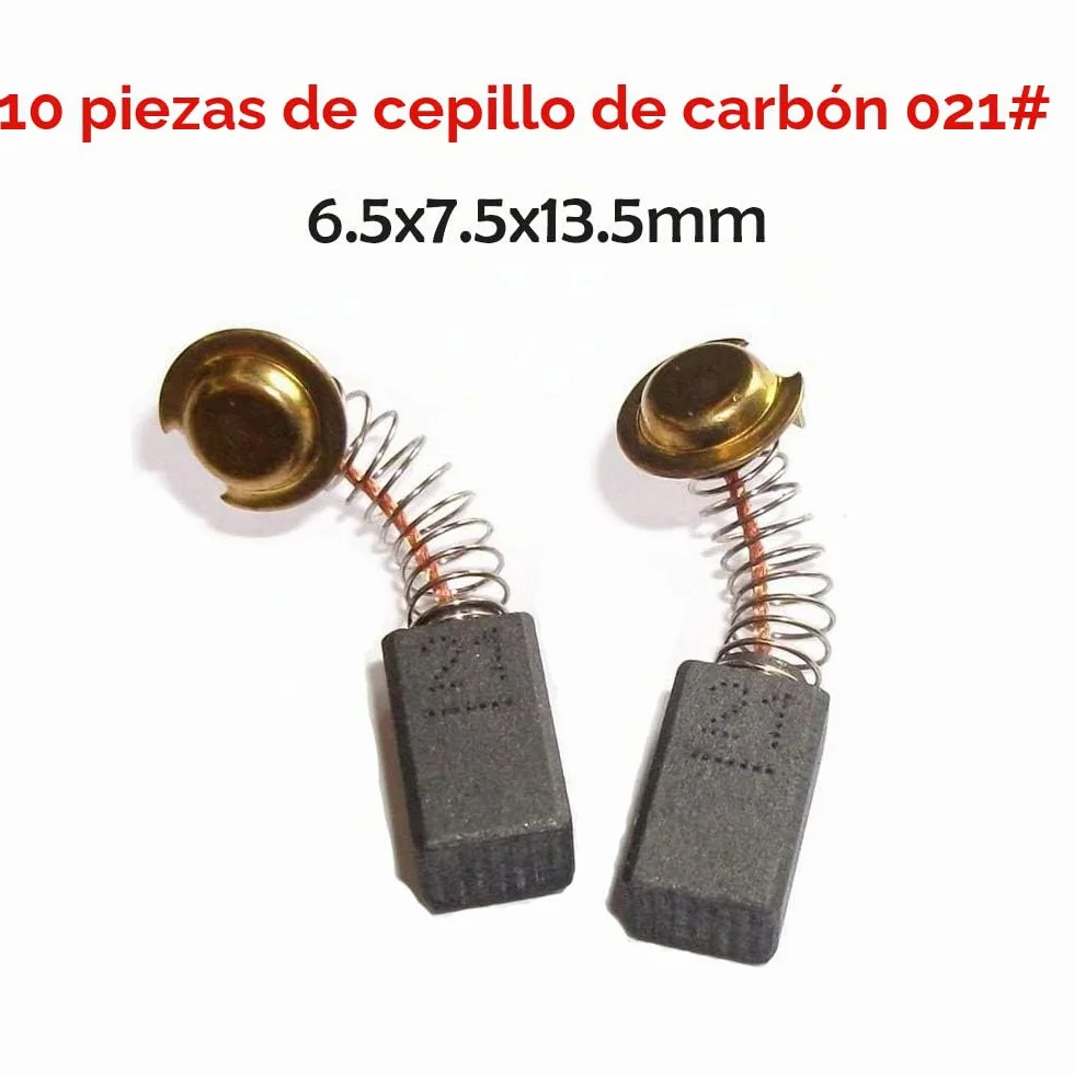 Escobillas de carbón para motor eléctrico, recambio varios tamaños herramientas eléctricas