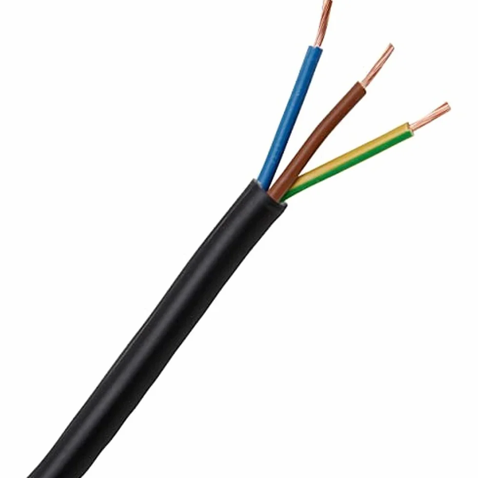 Kopp 152325008 - Cable eléctrico (H03 VV-F, 3 x 0,75 mm², 25 m), color negro