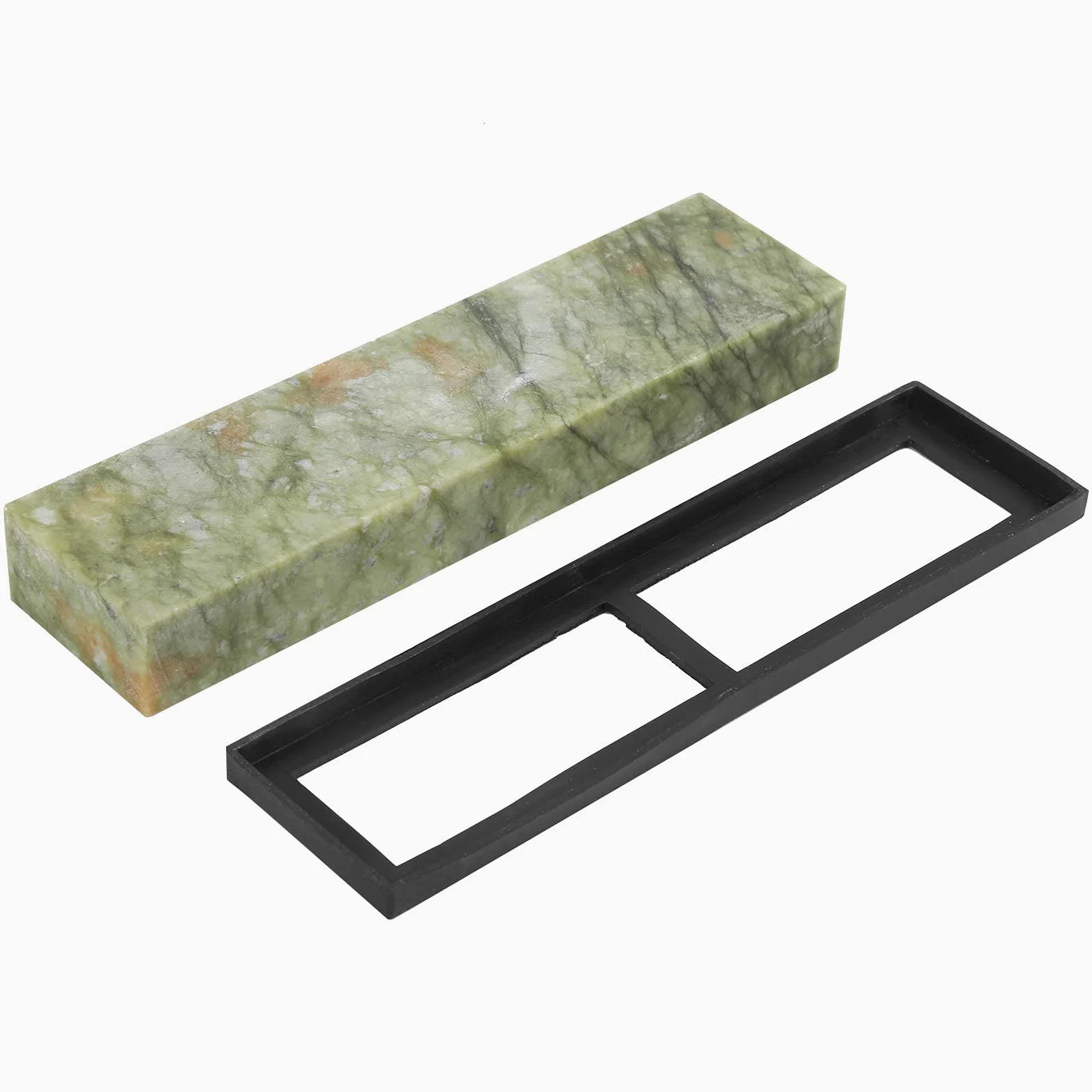 Piedra de Afilar de Grano 10000 - Herramienta de Afilado de Berilo Natural Con Base de Silicona Para Cuchillos y Tijeras