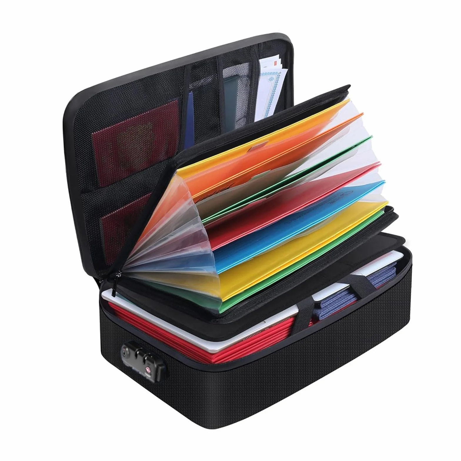Bolsa Ignífuga para Documentos a4 5200℉ Con Cerradura De Combinación, Resistente Al Fuego y Al Agua, Organizador Para Hogar y Oficina, 36x27x10cm, para Documentos Importantes, Papeles
