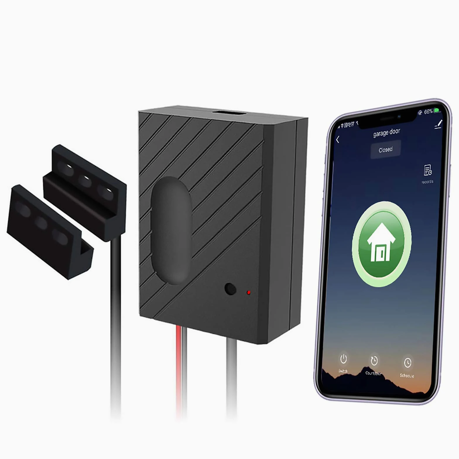 Controlador Remoto de Apertura de Puerta de Garaje WiFi Inteligente Newgoal. Control de la aplicación Tuya Smart Life. Compatible con Alexa, Google Assistant e IFTTT. No se Requiere concentrador