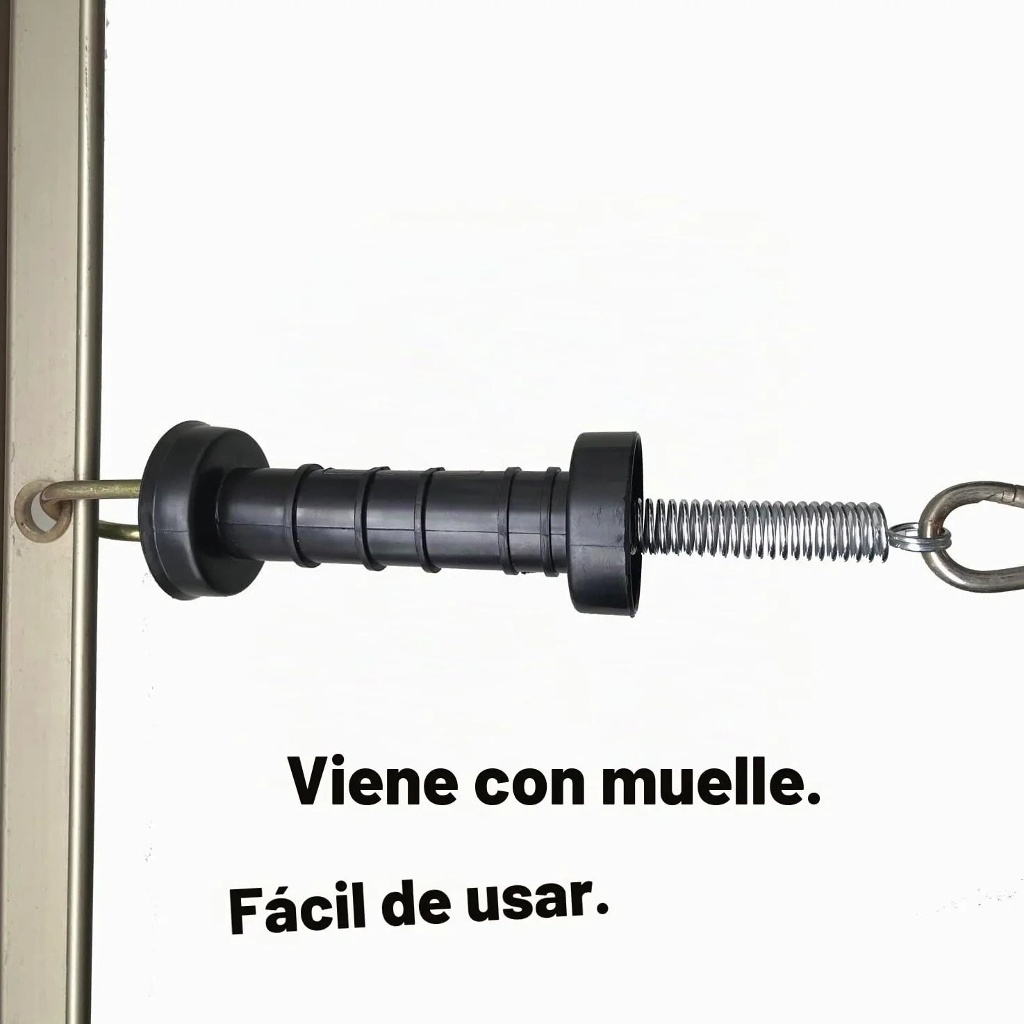 5 Pcs Manija de Puerta de Resorte de Valla Eléctrica, Manijas de Puerta de Valla Eléctrica de Plástico con Aislamiento de Resorte, Accesorios de Granja (Negro)