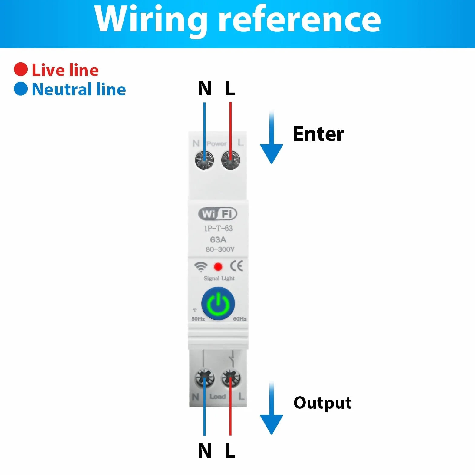Jadeshay Tuya WiFi Disyuntor Inteligente 1P 63A 230VAC Interruptor WiFi con Temporización Compatible con Alexa Google Assistant