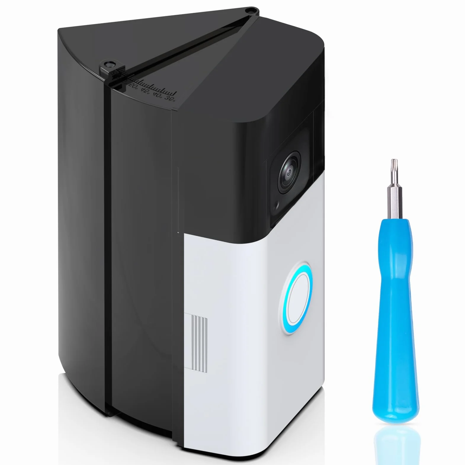 Soporte ajustable para timbre de puerta de vídeo (ángulo 30-55 grados) compatible con video Doorbell Wired/1/2/2. Gen/3/3 Plus/4 y timbre de puerta de vídeo inalámbrico (2024)/Plus/Pro, soporte de