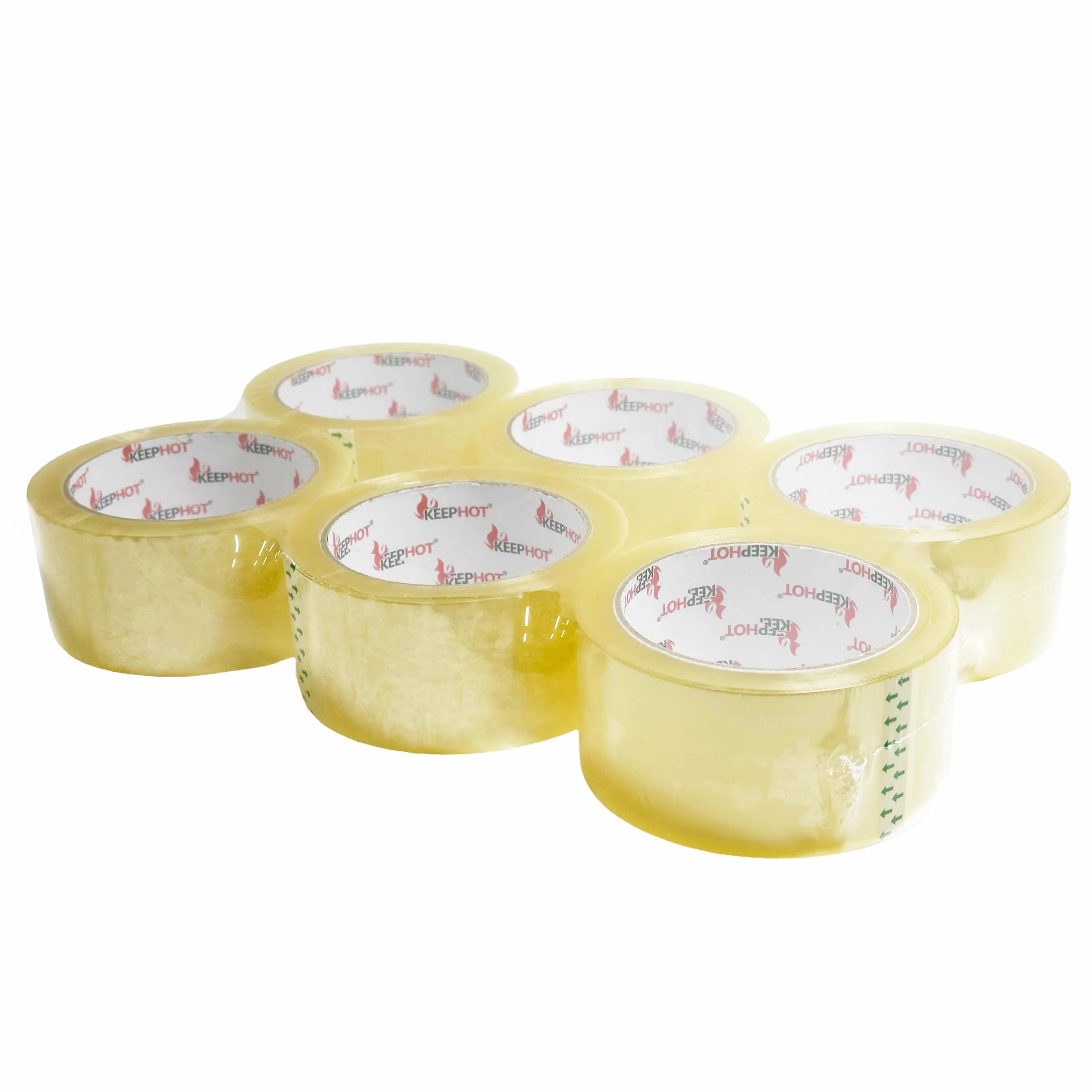 Cinta adhesiva americana transparente y resistente | Rollo de cinta de embalaje resistente de uso general para envíos, embalajes y mudanzas | Gruesa y segura | 48 mm x 66 m (6)