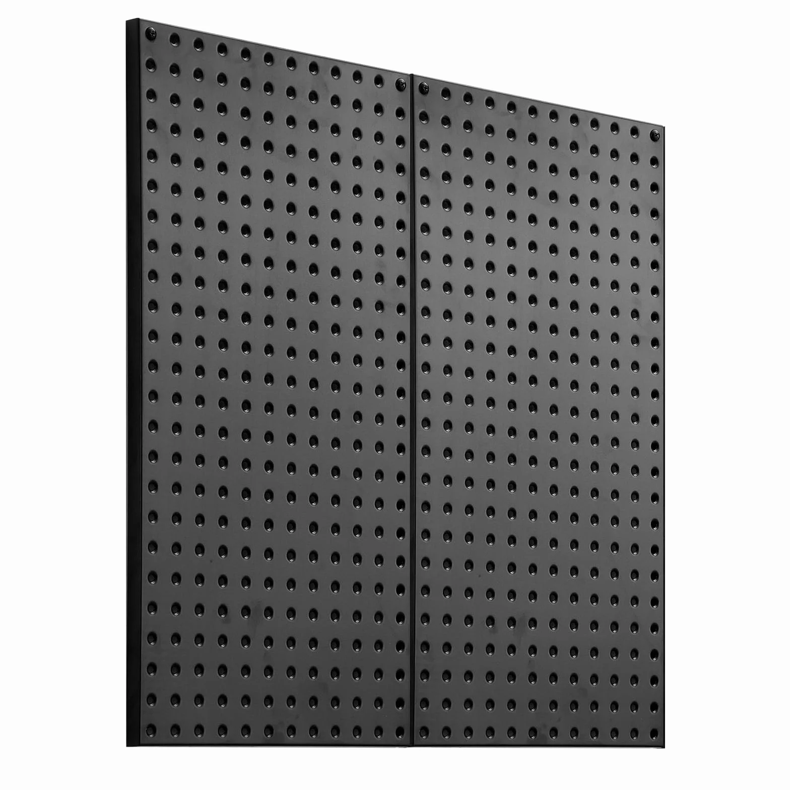 VEVOR Paneles Perforados de Metal de 609,6 x 304,8 x 19 mm 2 Paneles, Organizador de Pared de Acero Resistente, para Sala de Estar, Almacenamiento de Herramientas, Sala de Manualidades, Negro