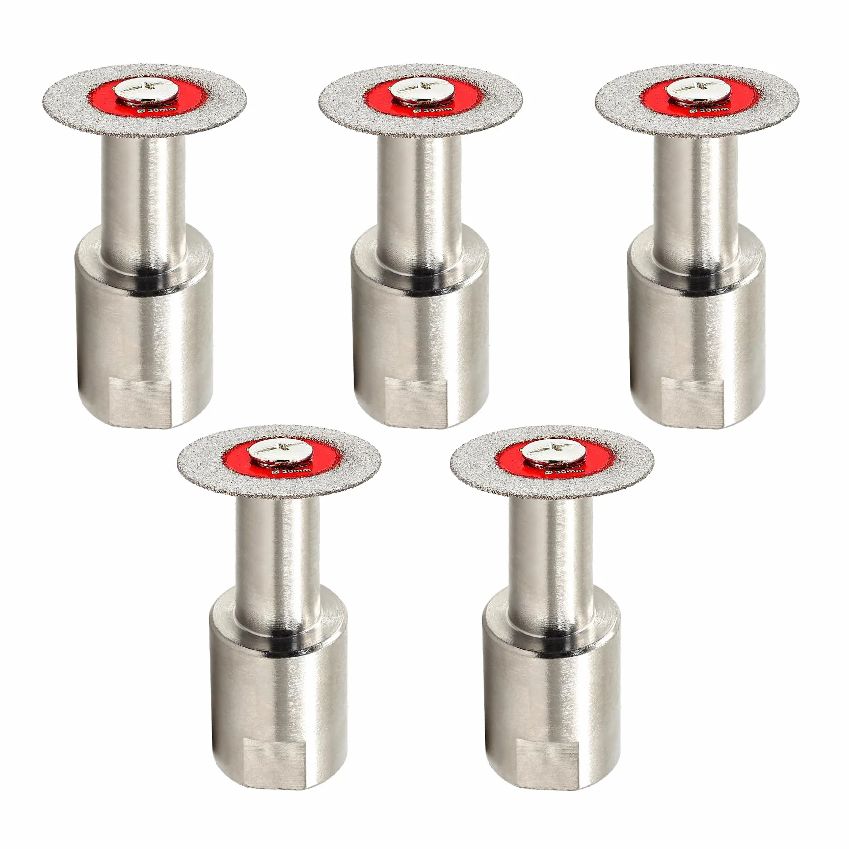 FOCSTOL Disco Corte para Vidrio - 5 piezas 30mm Disco Diamante Mini para Cortar Vidrio con Brida M14 para Jade, Cristal, Botellas Vino, Cerámica