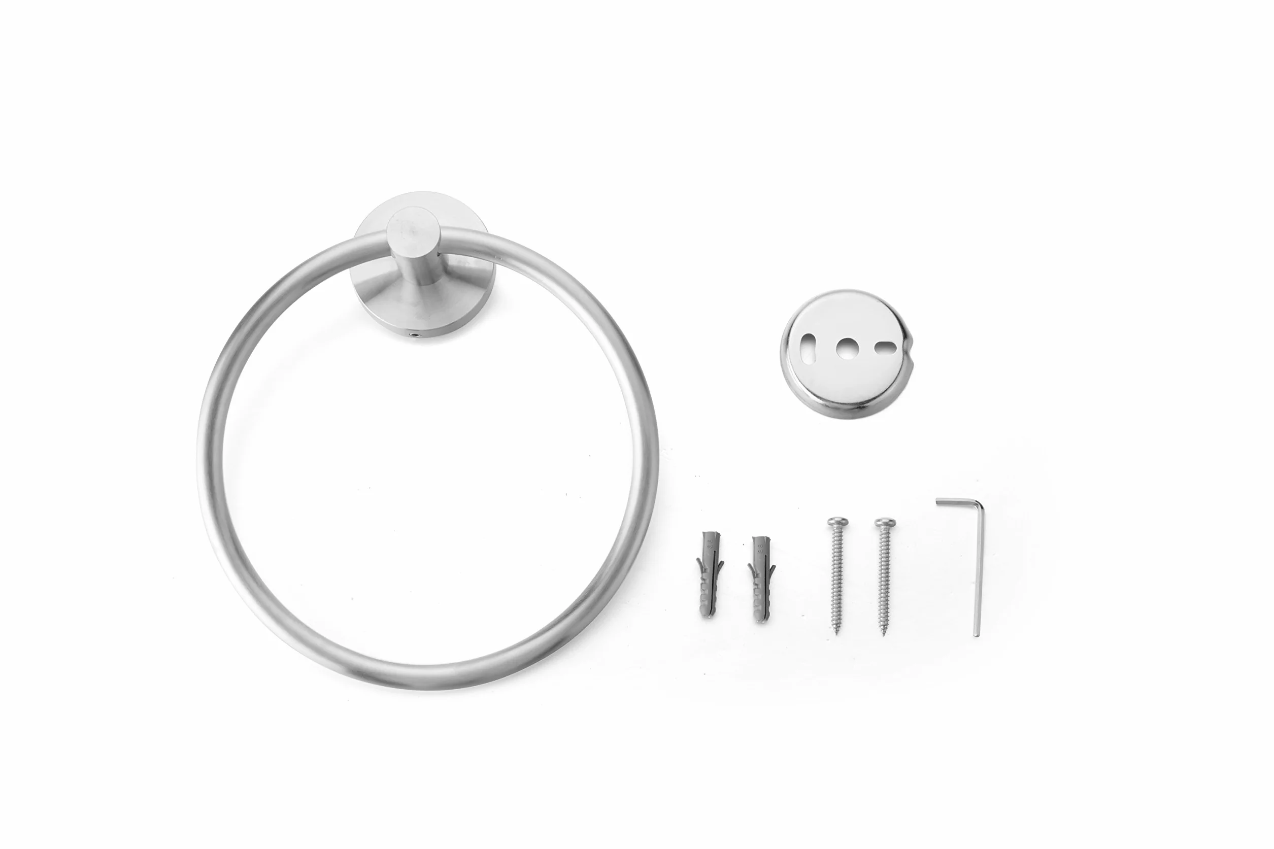 Toallero de acero inoxidable cepillado para cuarto de baño Soporte de baño Gancho de toalla Anillo