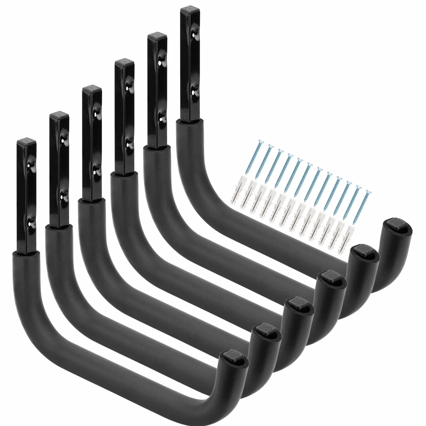 Ganchos de garaje resistentes, colgador de escalera de 31.5cm, gancho de montaje en pared para organizador de interiores al aire libre, sillas plegables, bicicleta, herramientas