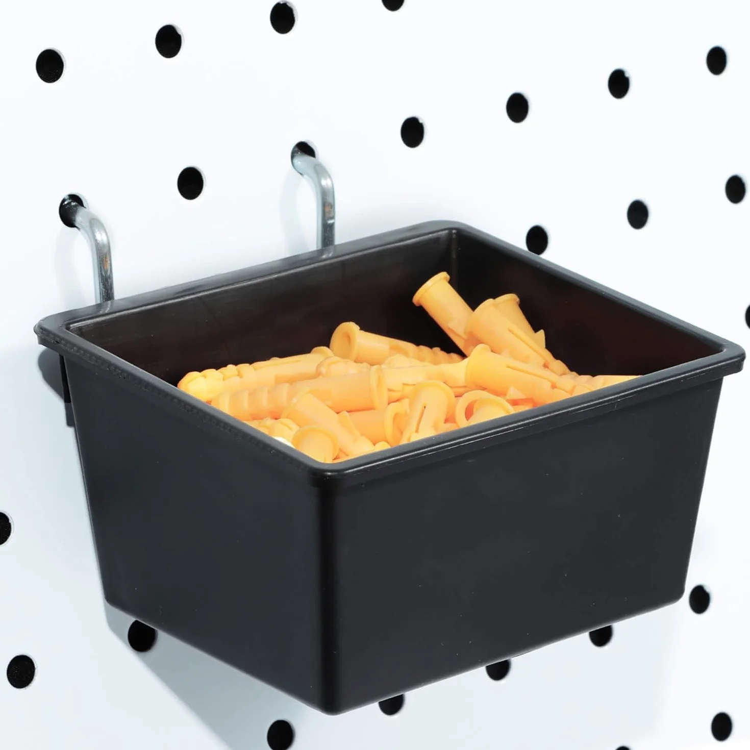 FRIMOONY Variedad de Ganchos para Tablero Perforado, Accesorios para Tablero Perforado, para Organizar Varios Herramientas, 146 Piezas, de las cuales 60 son Cerraduras para Ganchos