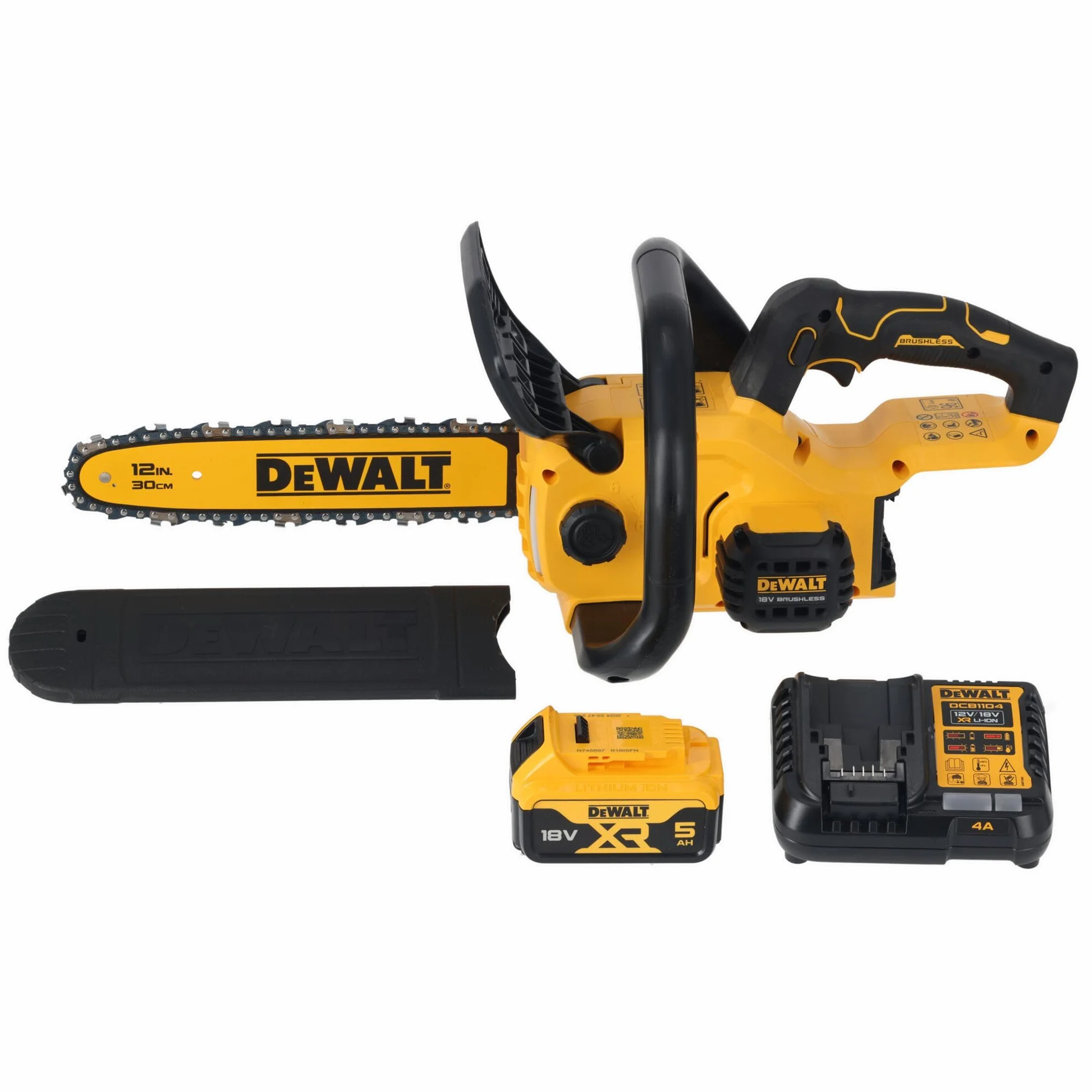 DEWALT Motosierra compacta sin escobillas XR 18V 30 cm 5Ah DCMCS565P1-QW