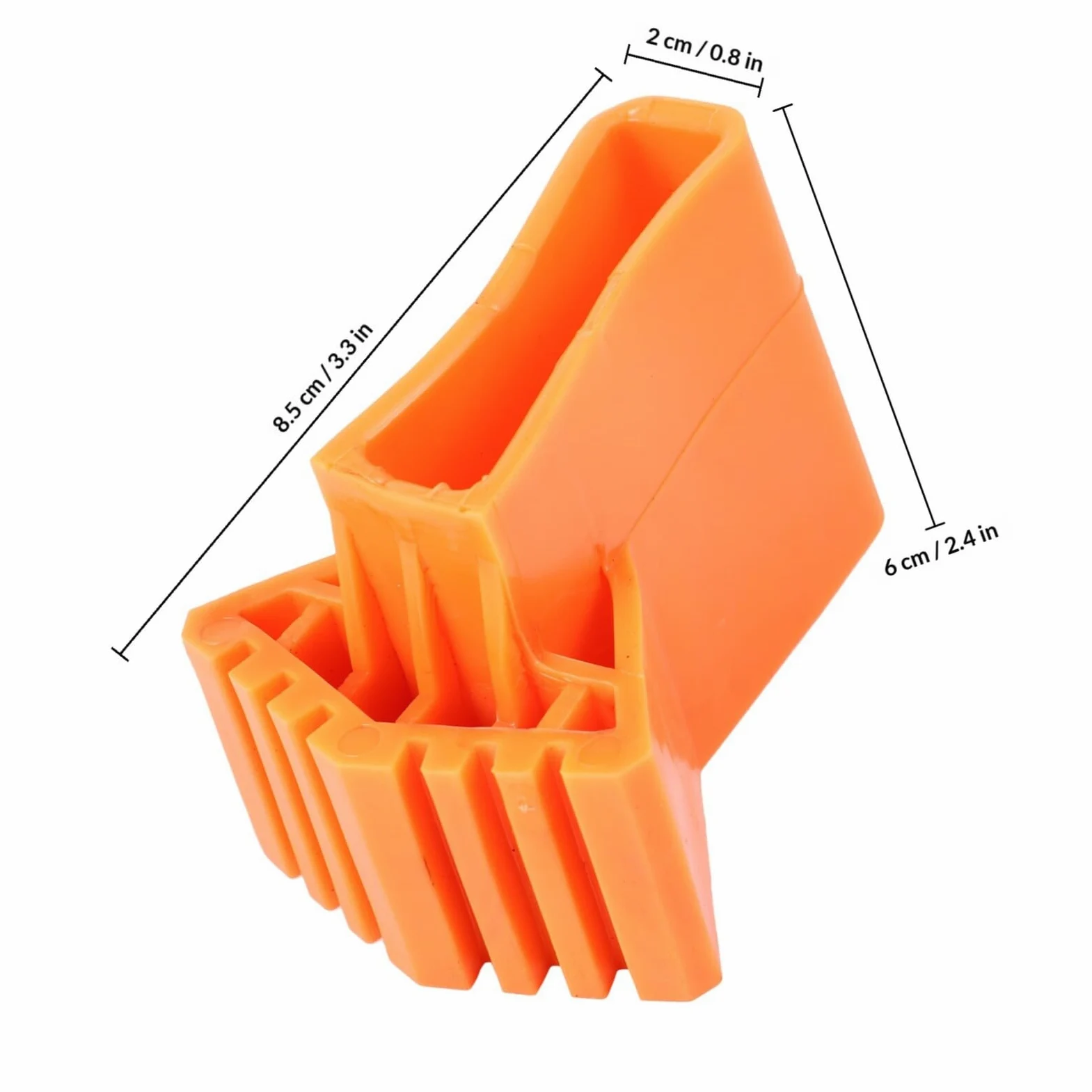 STOBAZA Cubiertas de Goma para Pies de Escalera 50X20 MM, Juego de 4 Piezas Resistentes, Antideslizantes para Escaleras de Aluminio en Hogares