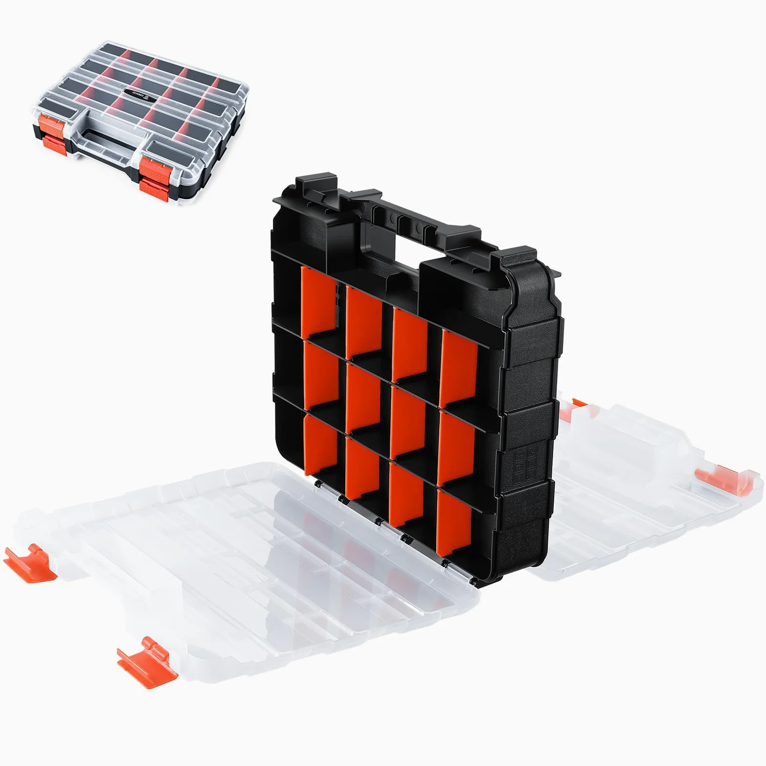 Organizador Tornillos: DEKO Caja Compartimentos con 34 Compartimentos, Caja de Almacenamiento para Tornillos, Clavos y Piezas Pequeñas