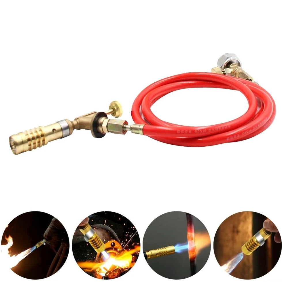 MAP Pro - Antorcha de gas propano para soldadura con manguera de 5 pies, gases disponibles, propano, gas combustible Map/Pro