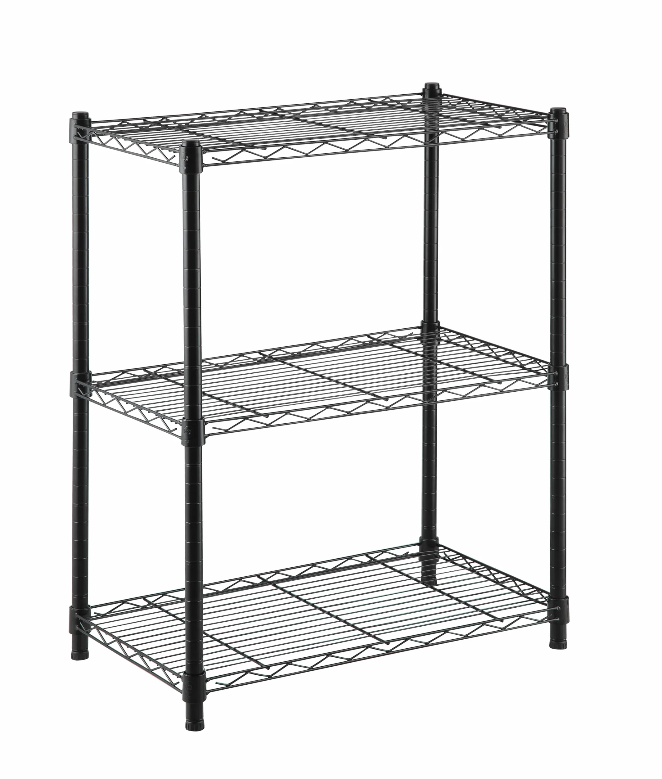 KitHome KG KITGARDEN Estantería Metálica Decorativa de Acero en Negro y 3 Baldas, 75x60x35cm