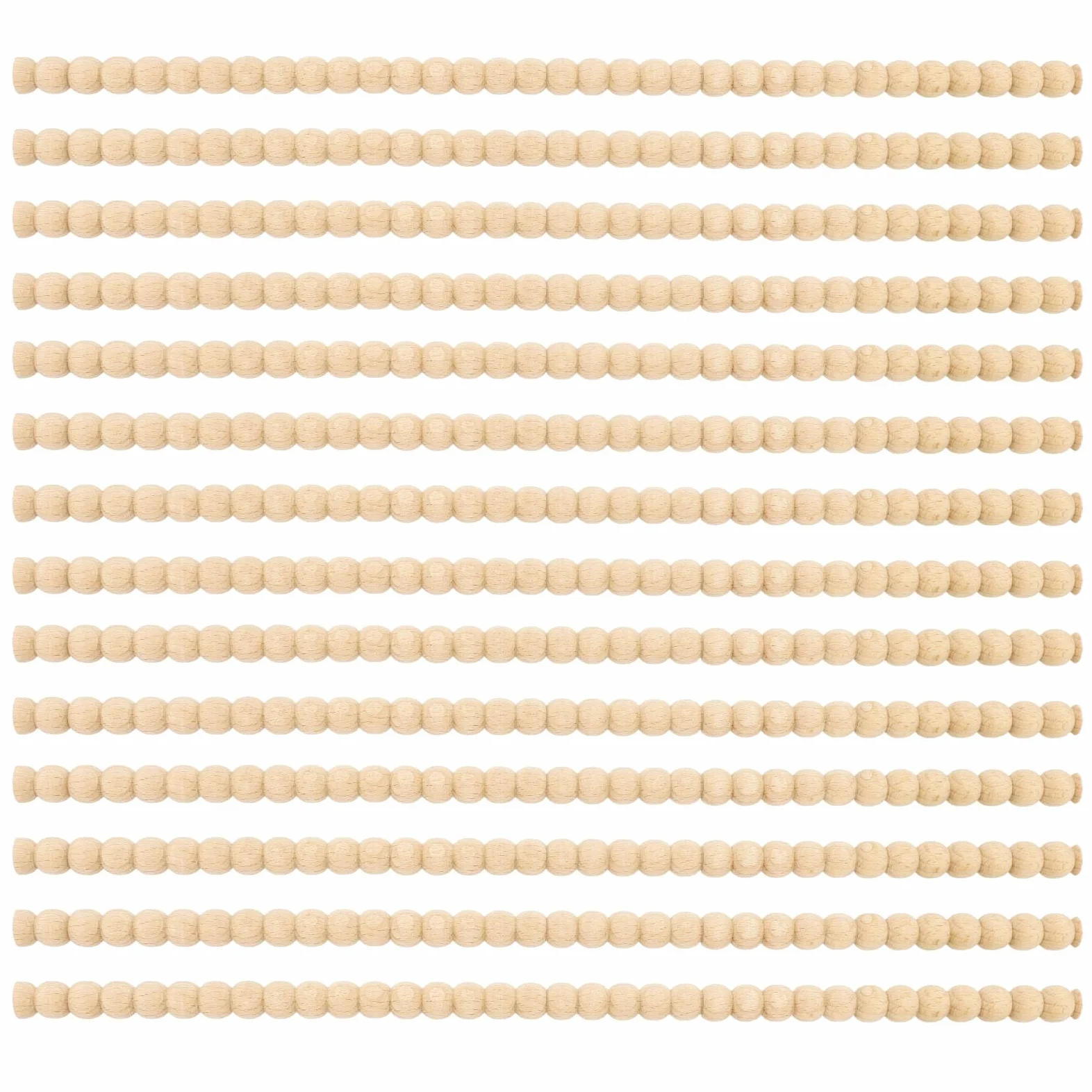 14uds Molduras Decorativas de Madera con Cuentas, Preciosas 40cm Largo Molduras de Madera para Muebles para Casa Pared Puerta Ventana Armario Estante Bricolaje Decoración