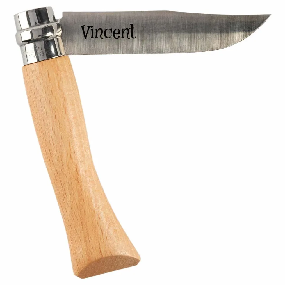 Ocadeau Cuchillo plegable personalizado para hombre - Texto grabado en la hoja - Idea de regalo para cumpleaños, Navidad, Día del Padre, Abuelo - Cuchillo francés icónico personalizado