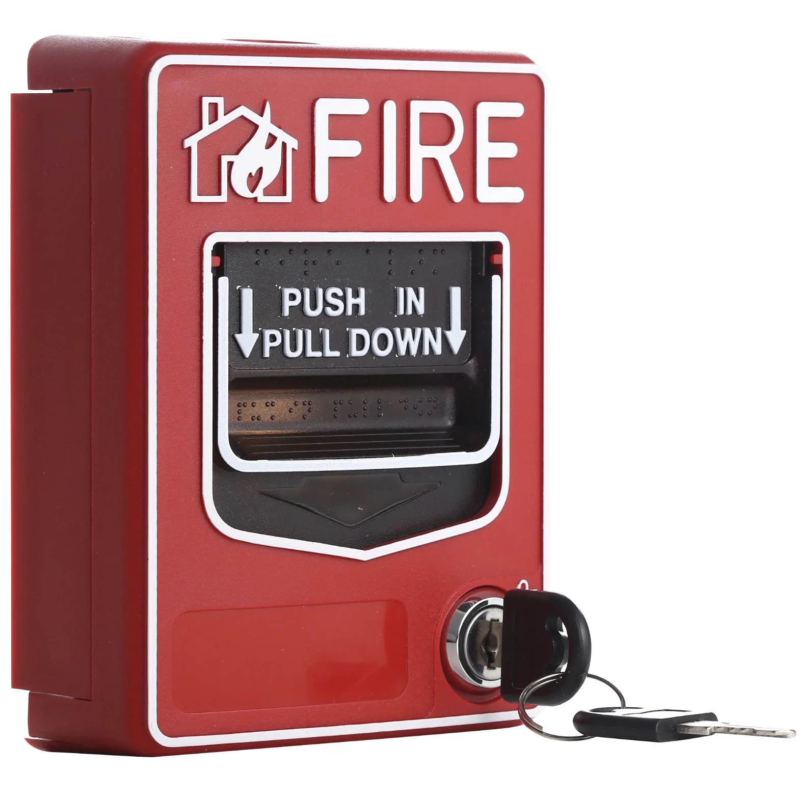 UHPPOTE 9-28VDC Convencional Manual Punto De Llamada Incendio Fuego Push In Pull Down Alarma De Emergencia