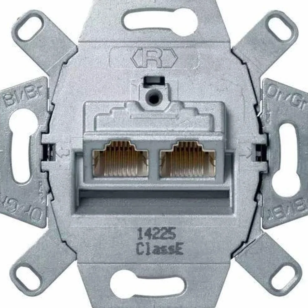 Hager - RJ45 doble, Cat. 6 / Clase E
