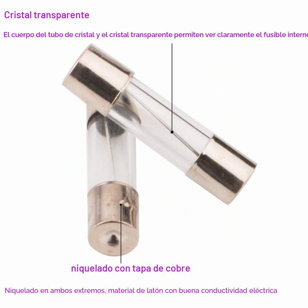 Kit de 160 Fusibles de Tubo de Vidrio de Coche, 250V 5x20mm, Soplado Rápido (0.5A-20A)