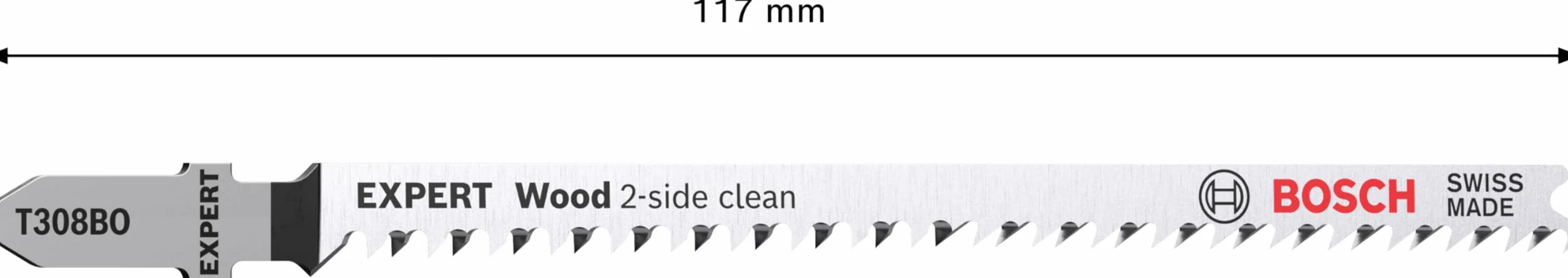 Bosch Professional Hojas de sierra de calar Expert Wood 2-Side Clean T 308 BO 117 mm