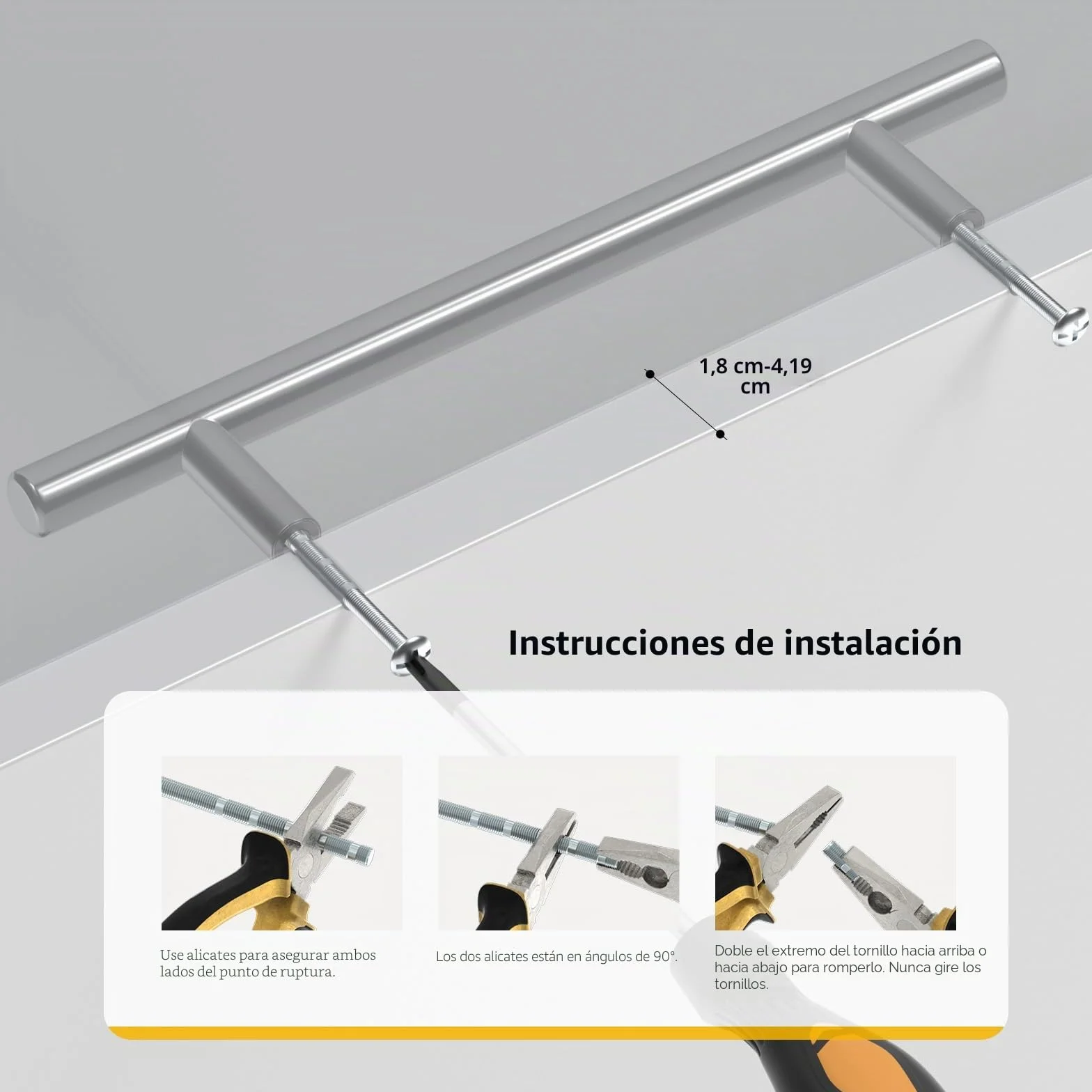 Goldenwarm 10 Piezas Tiradores Armarios 128mm Tiradores Cocina Acero Inoxidable Plata, Manillas de Mueble y Cajón