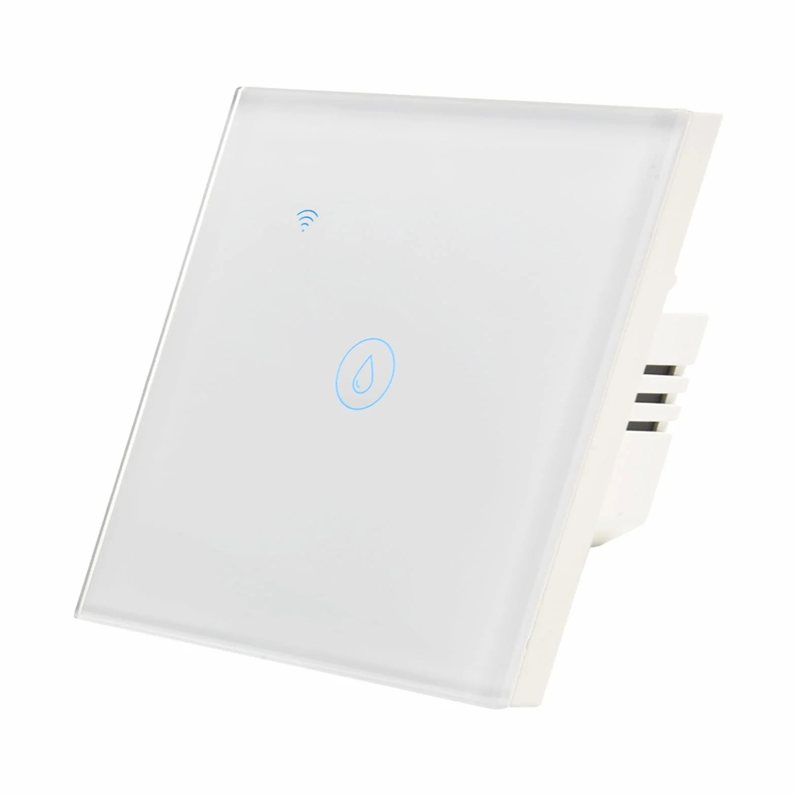 Yhenlovtt Interruptor inteligente de caldera táctil de pared con WiFi de 40 A, 2,4 G, interruptor temporizador con control de aplicación y funciones de activación de voz (blanco)