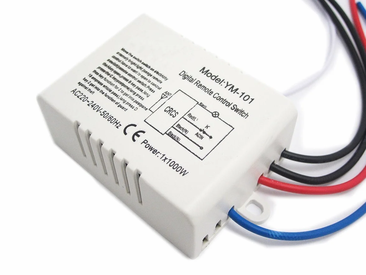 Interruptor de Pared y Mando a Distancia ON/Off 220V-240V Luz de Radio Digital