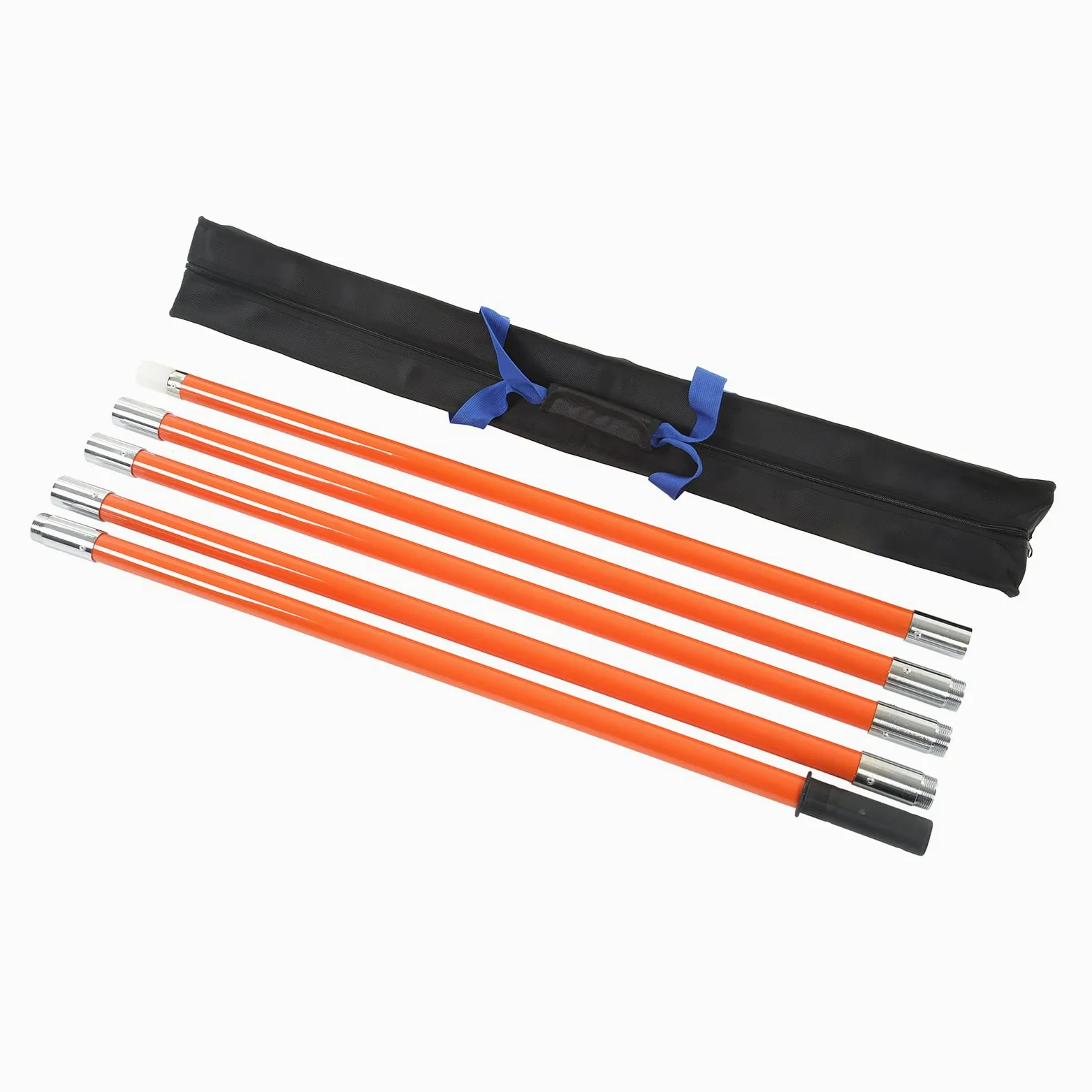 Juego de Varillas Aislantes Telescópicas de 5 Uds con Barras de Extensión Flexibles para Inspecciones de Seguridad, Longitud de 1m a 5m, ABS y Aleación de Aluminio