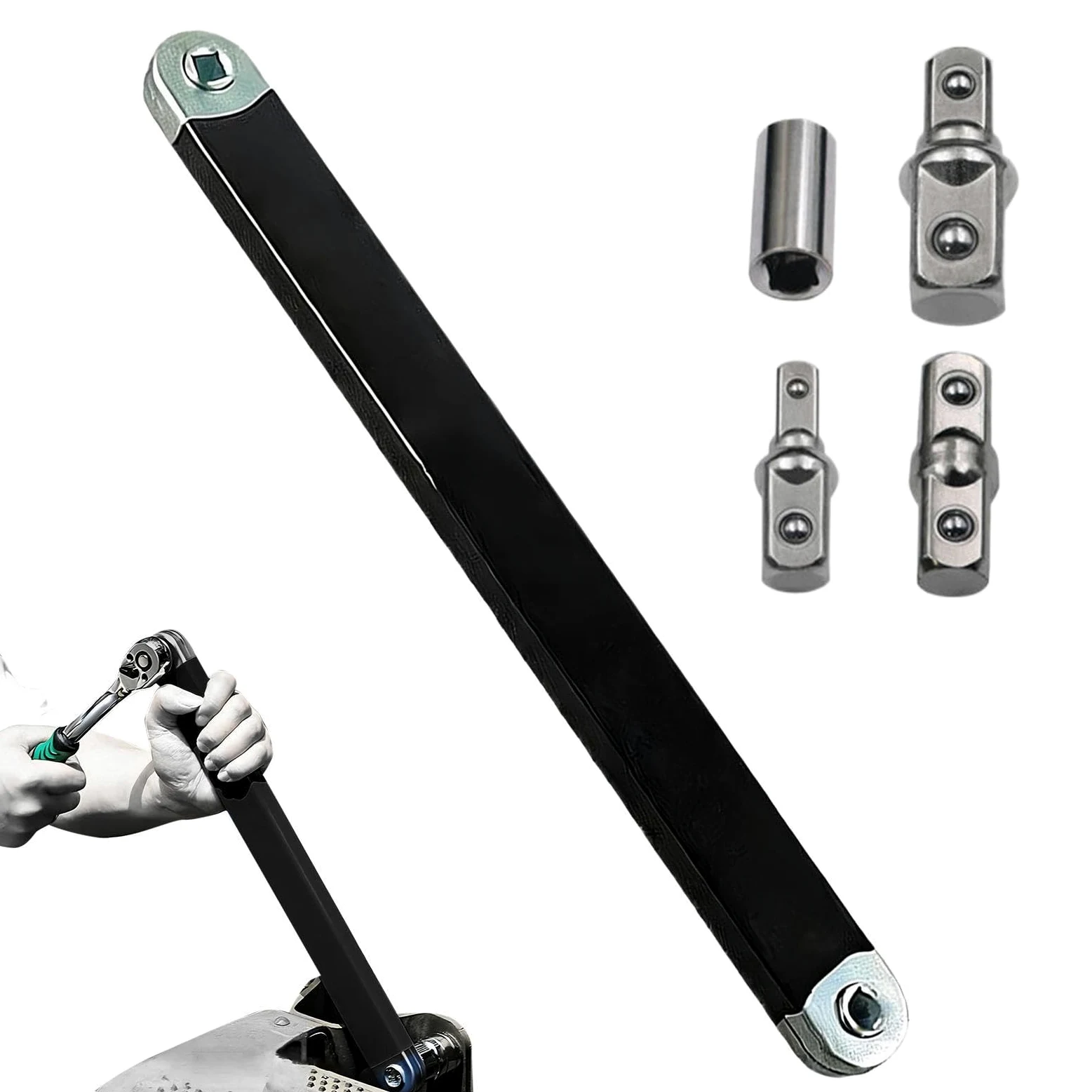 Extensión de trinquete compensada – Llave de mantenimiento de desplazamiento de trinquete de 3/8 pulgadas | Llave de extensión de mantenimiento – para mecánica, automotriz, talleres, industria