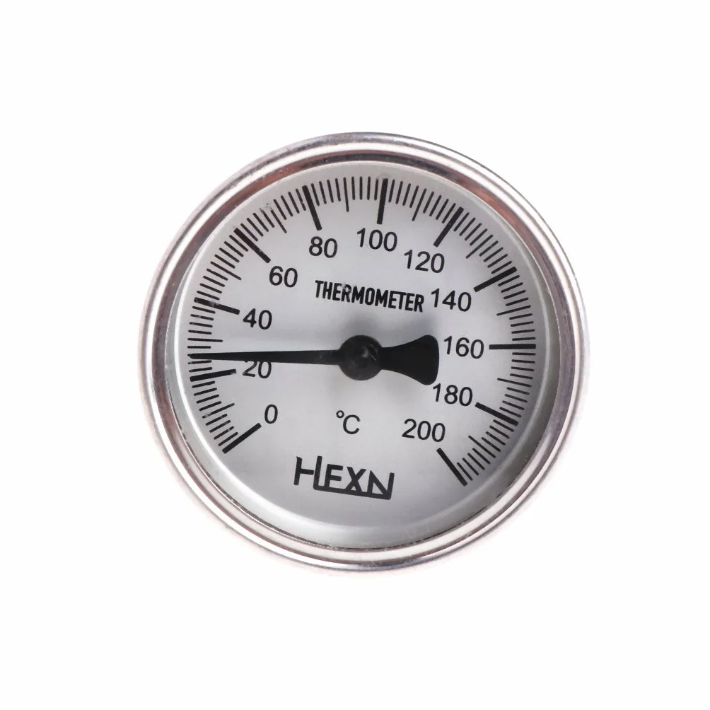 Termómetro de tubería 50/100/150/200/300 ℃ Termómetro bimetálico Medidor de Temperatura de Metal para Uso Industrial de tuberías