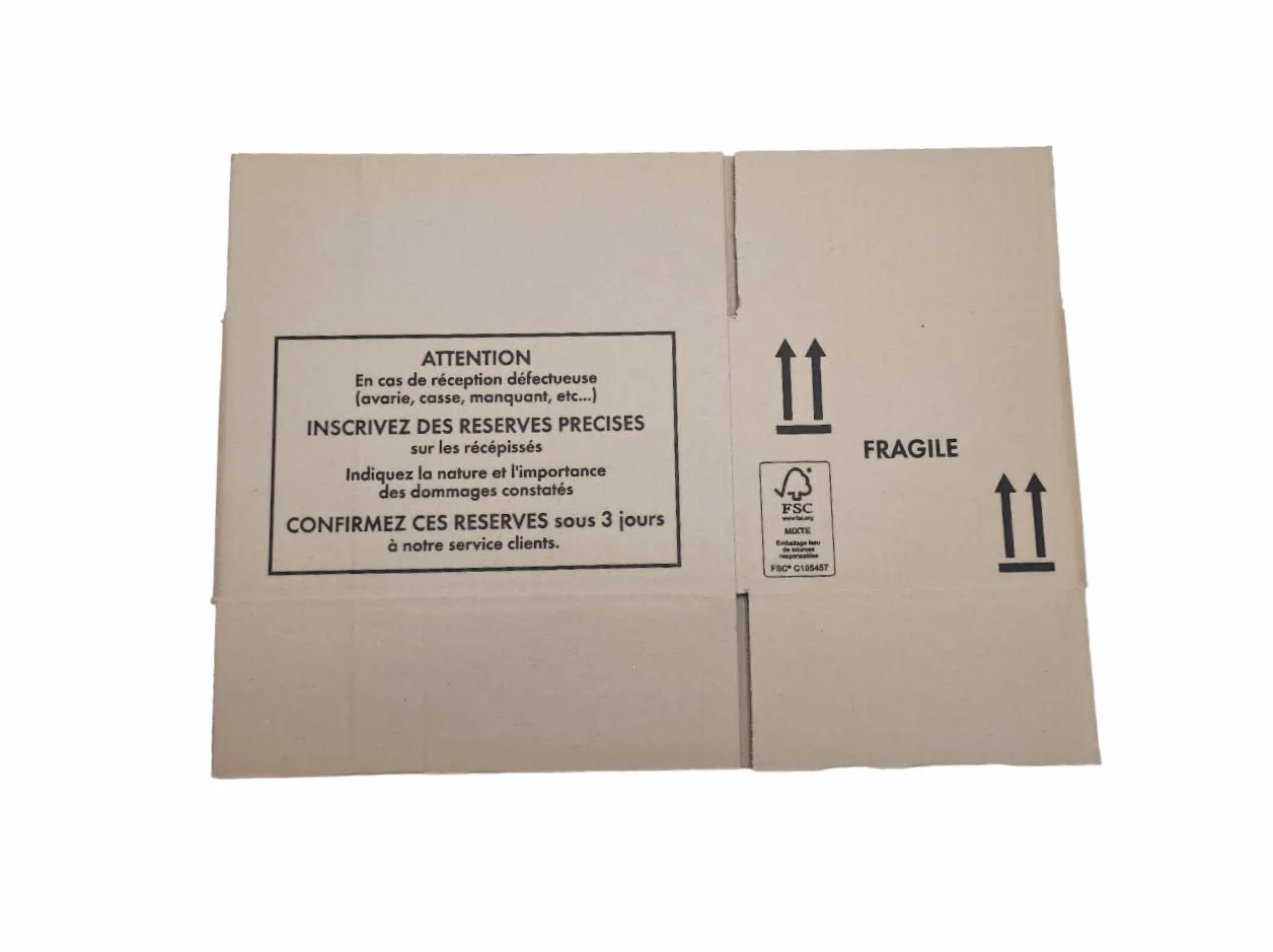 Lote de 10 cajas de 28 x 18.5 x 15.5 cm para mudarse, enviar o almacenar - Marrón