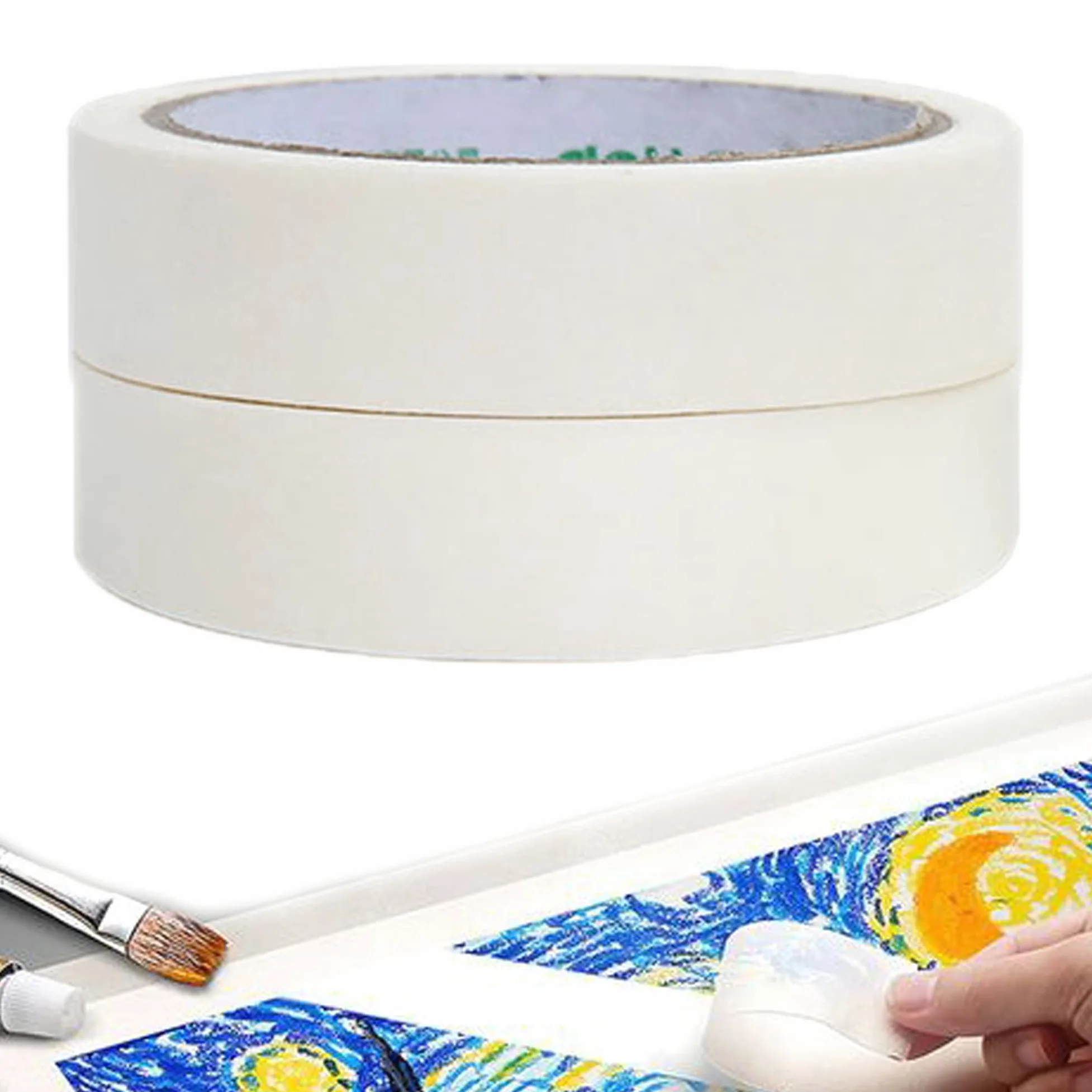 DHER Pintar Cinta De Papel Pintar Cinta De Enmascarar Cinta Masking 2 Piezas De Cinta Adhesiva De Papel De Enmascarar 2cm * 20 M ProteccióN Arte Estudiantes Cinta De Pintura De Alta Viscosidad (2cm)