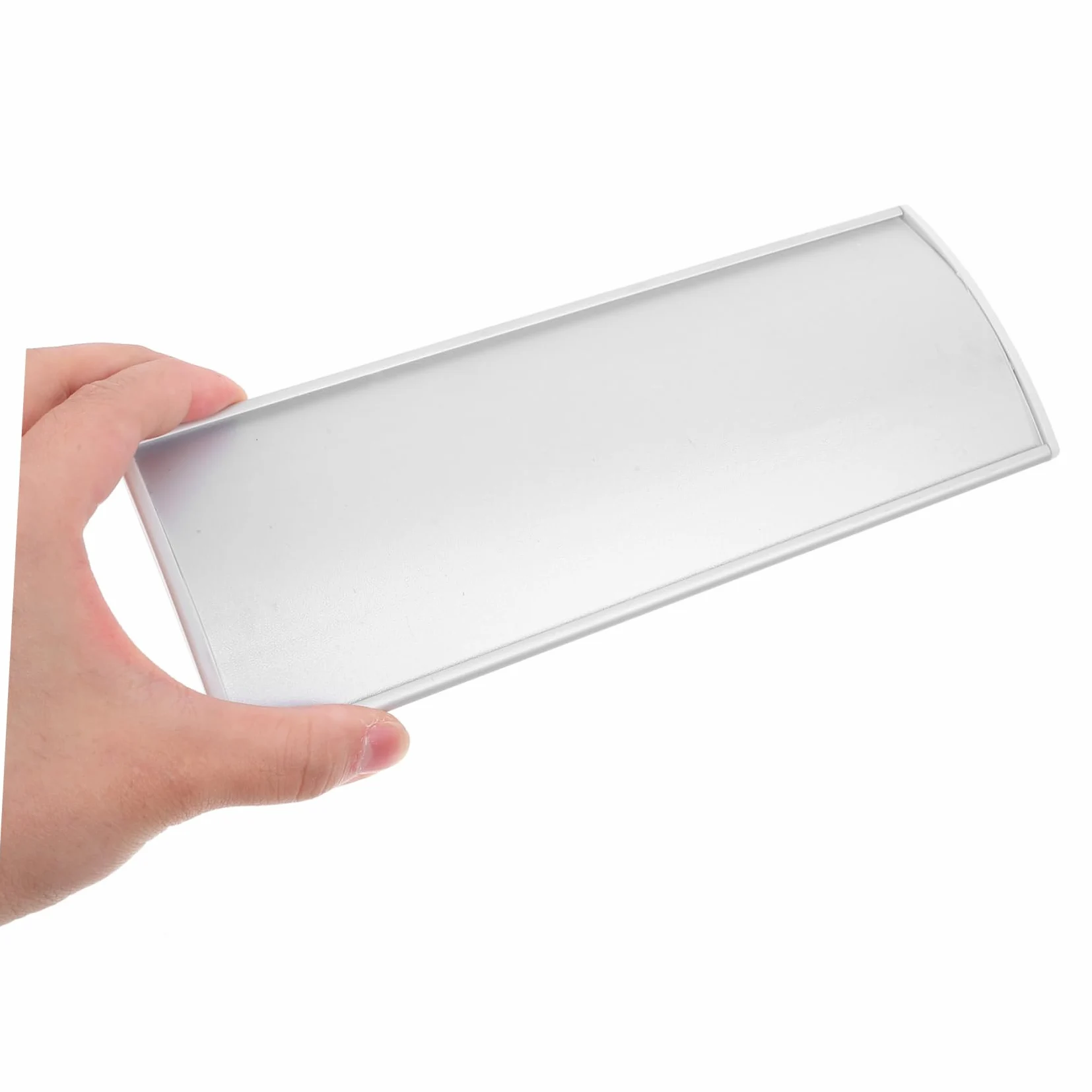 Lurrose Placa de Identificación Curva Diseño Simple y Rústico de Aleación de Aluminio Adecuado para Pintura DIY para Puerta de Oficina y Escribir Bendiciones Hogar o Fiestas