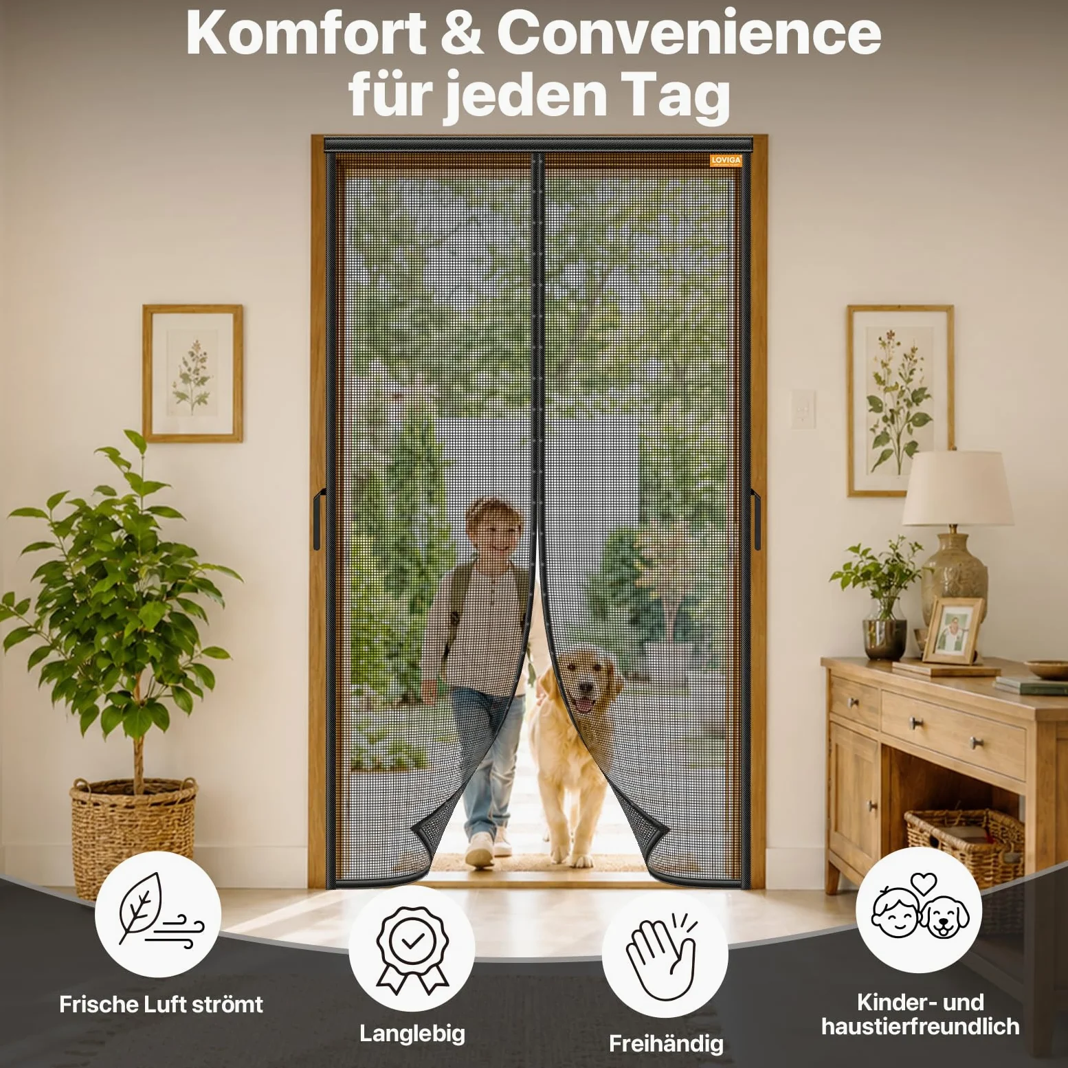 LOVIGA 100x220 cm mosquitera puerta magnetica, mosquitera puerta con 50 imanes, mosquiteras para puertas de fibra de vidrio, cortina mosquitera puerta exterior, mosquitera magnetica