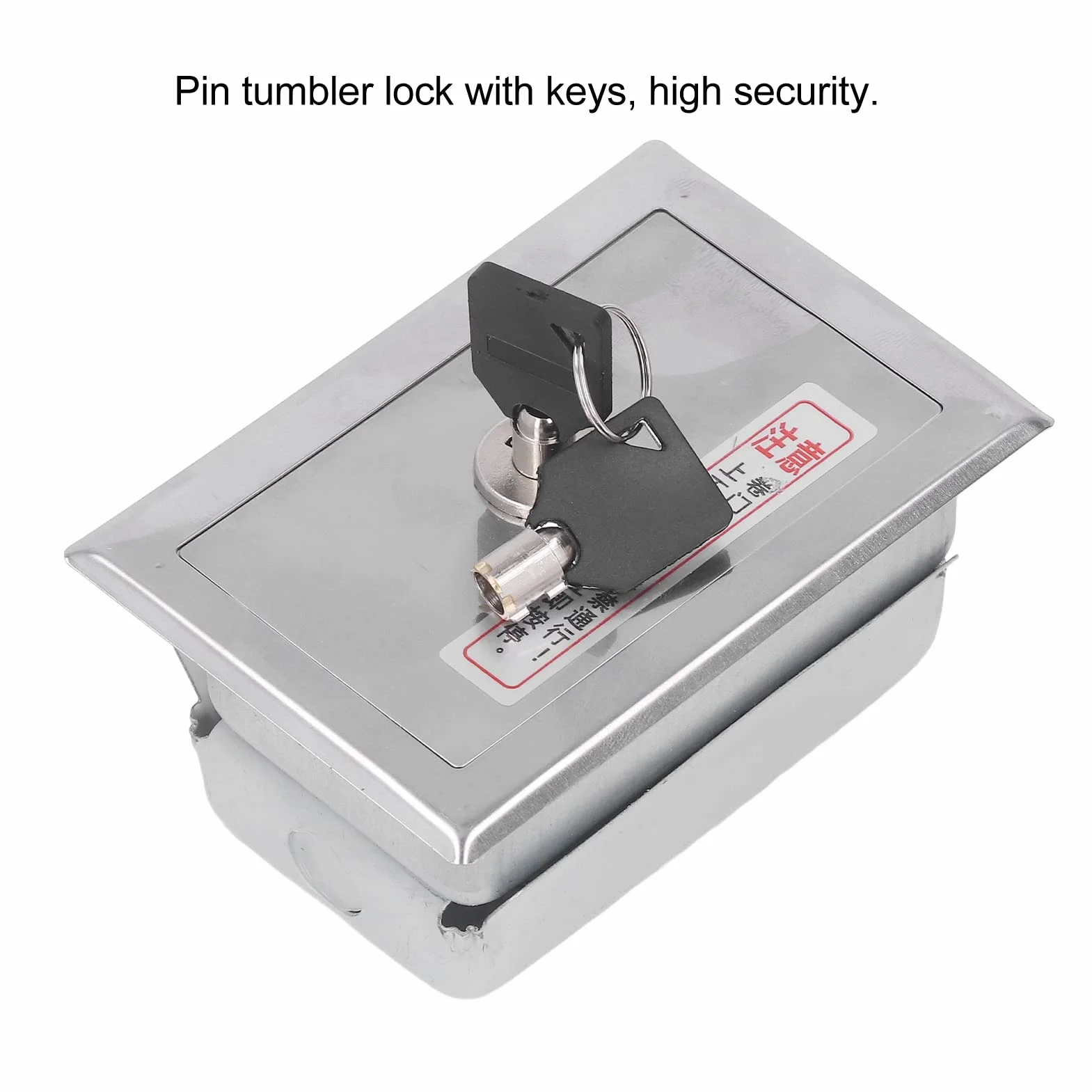 Persiana Enrollable con Cerradura de Llave, Caja de Interruptor de Llave de 2 Piezas de Acero Inoxidable Universal con Juego de Accesorios Sin Botones de Encendido para Puerta