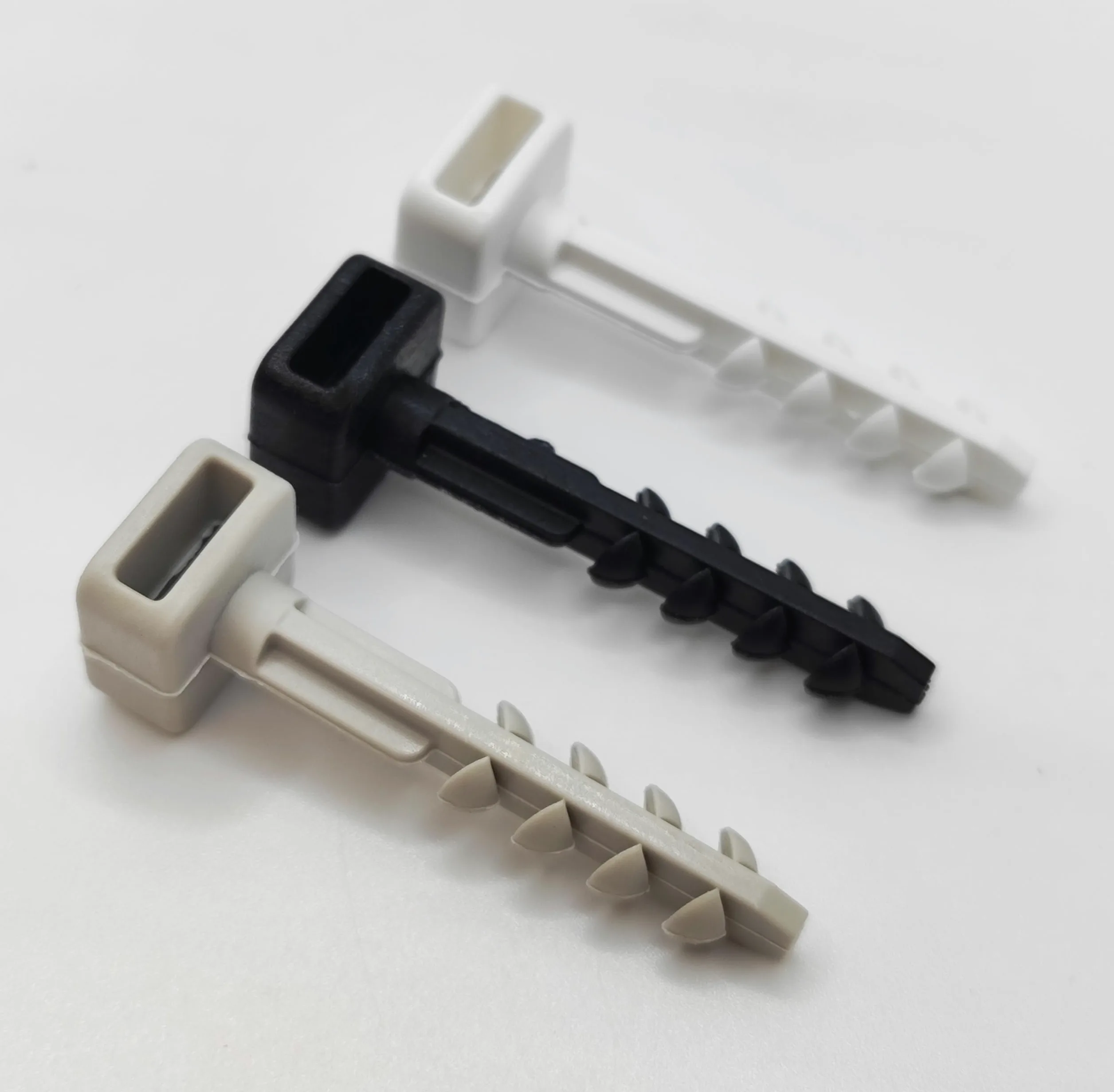 Gabex® 100 hasta 1000 clavos para tacos de 6 x 40 mm, para bridas de hasta 9 mm de ancho (1000 unidades, color blanco)