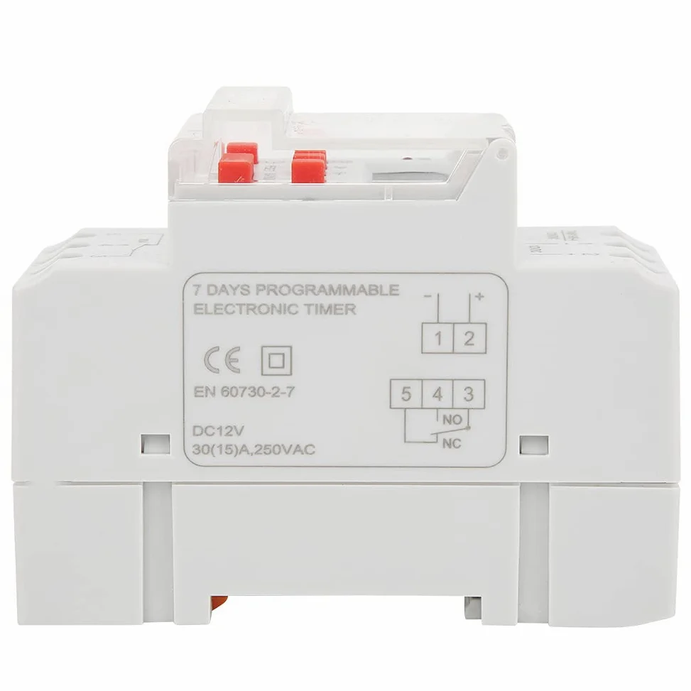TM919B-4 Interruptor de Temporizador 12V DC 30A, 7 Días Pantalla Digital LCD Temporizador de Encendido y Apagado